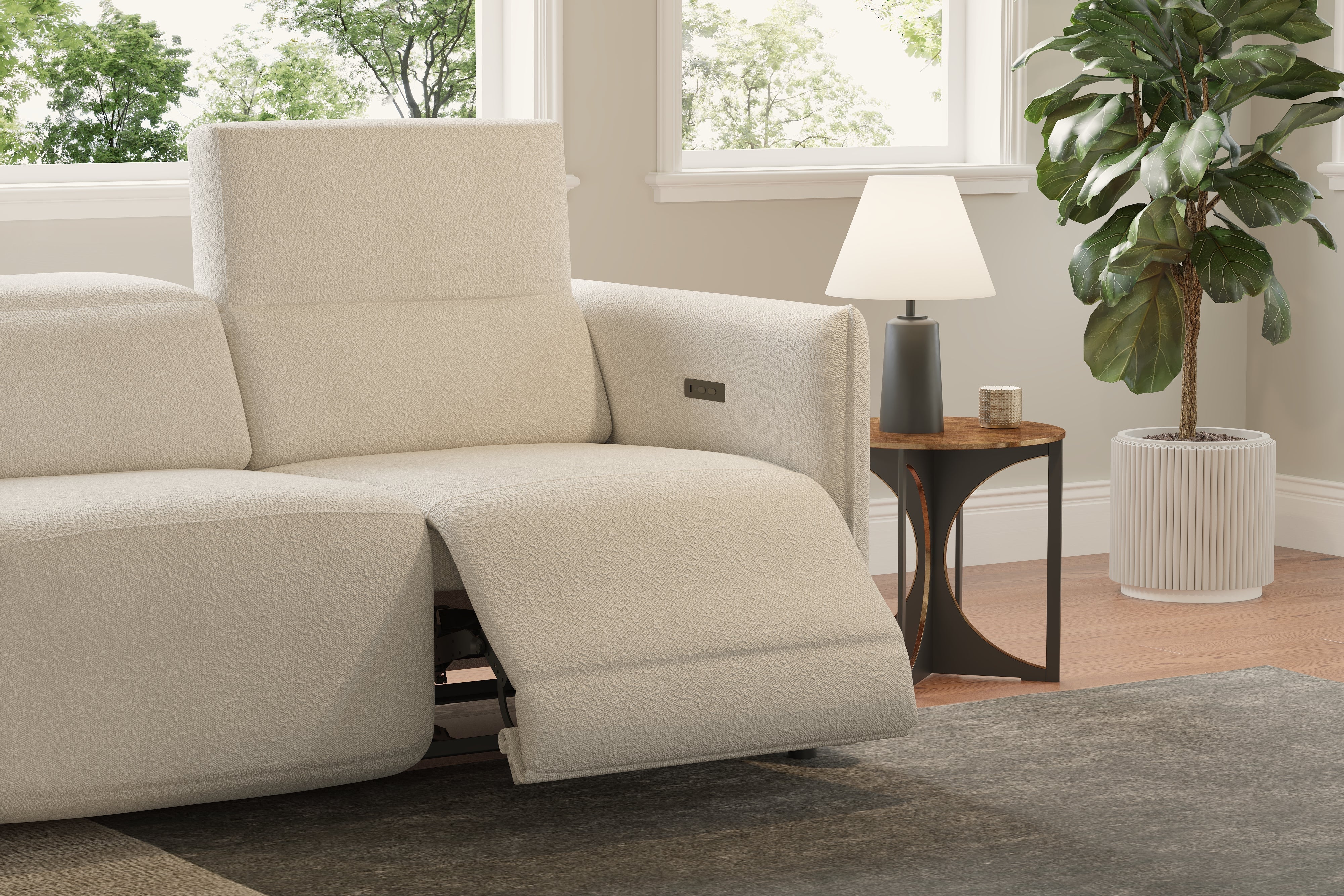 Alexandra Boucle Recliner Lounge - Image 5
