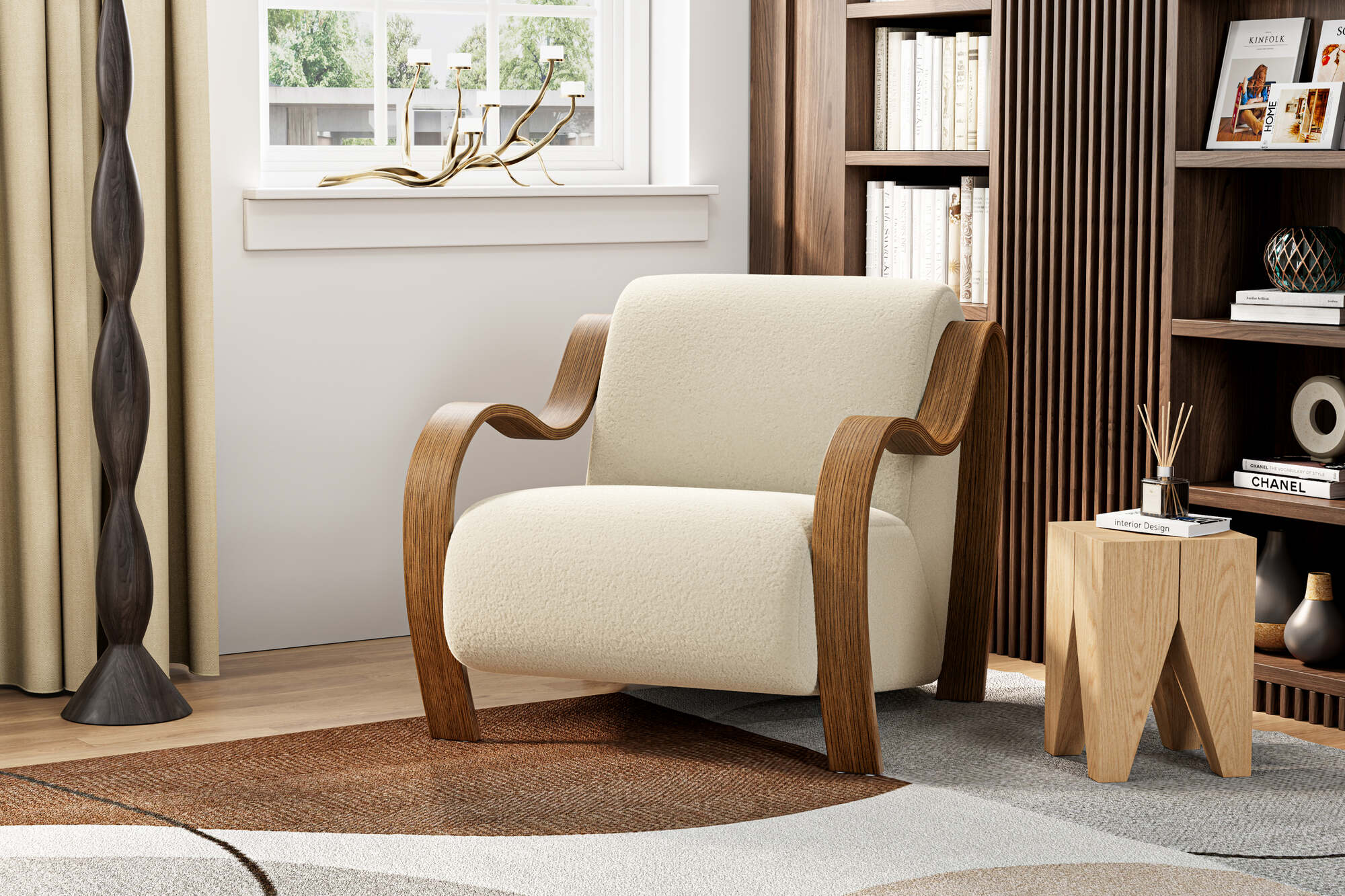 Alexis Boucle Accent Chair - Image 4
