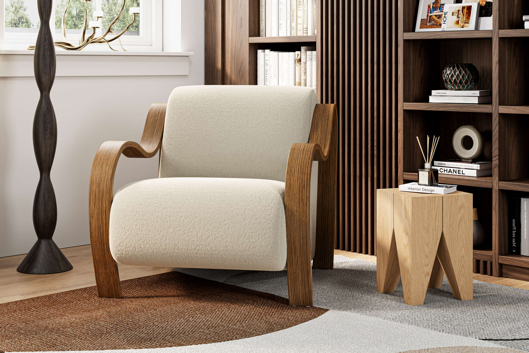Alexis Boucle Accent Chair - Image 5