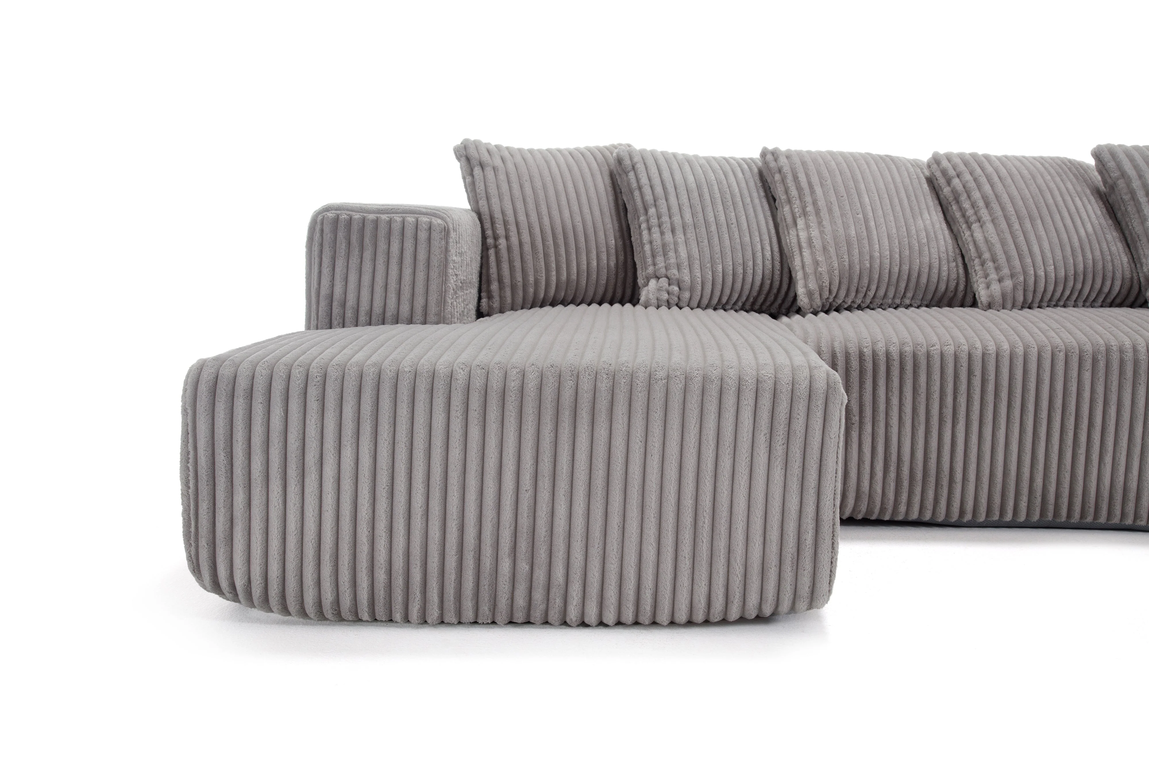 Alexus Corduroy Fabric Sectional Lounge - Image 10