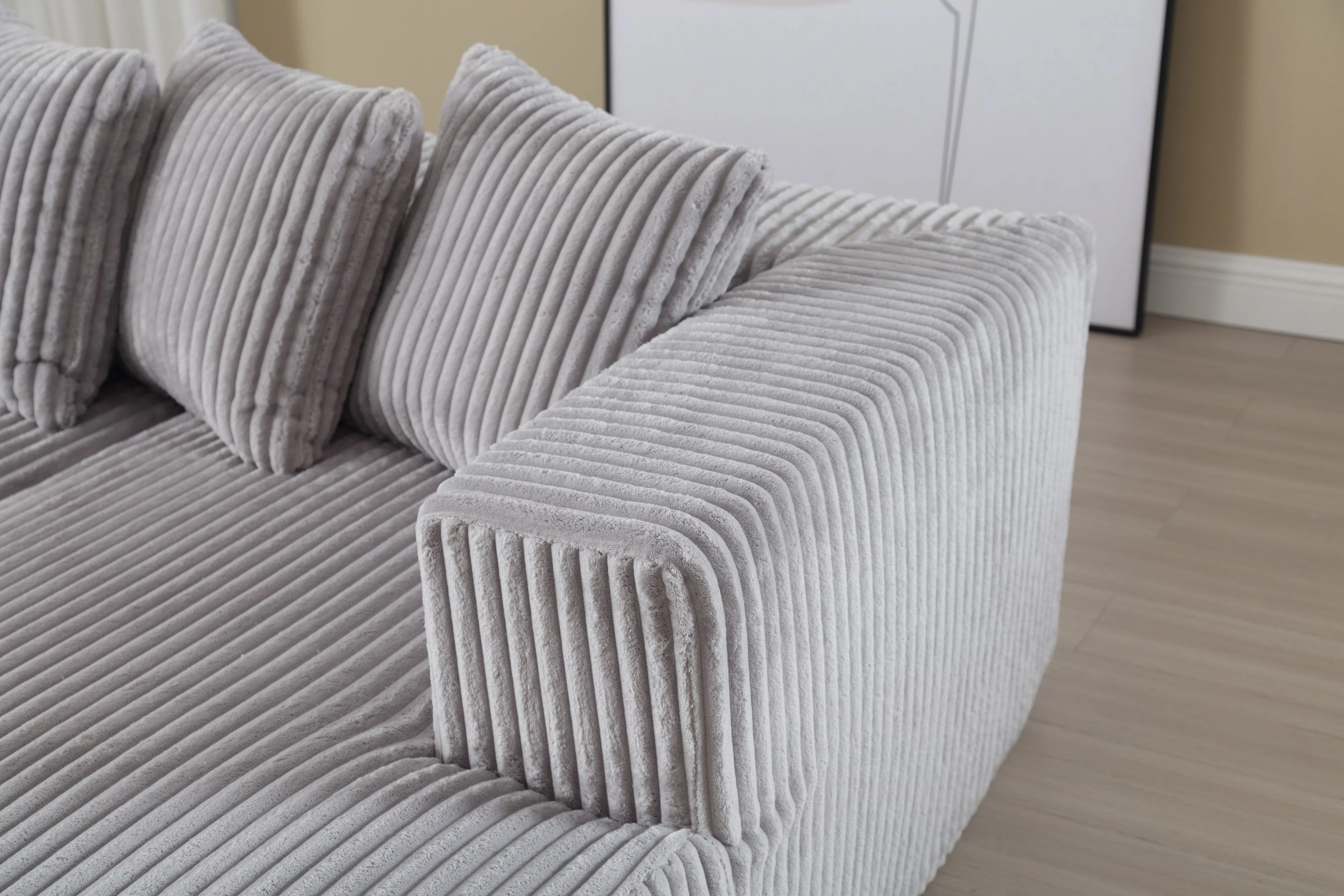 Alexus Corduroy Fabric Sectional Lounge - Image 17