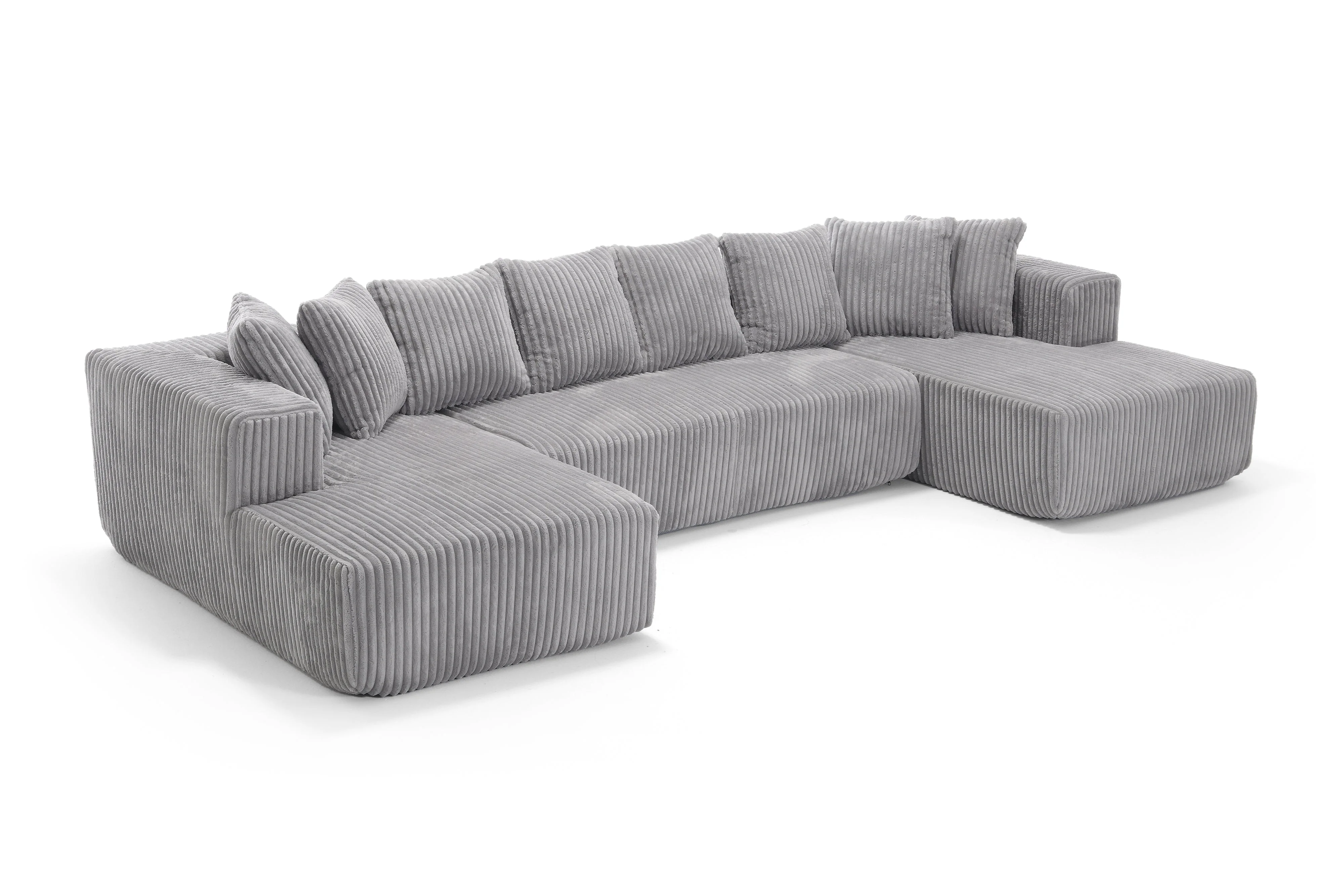 Alexus Corduroy Fabric Sectional Lounge - Image 21