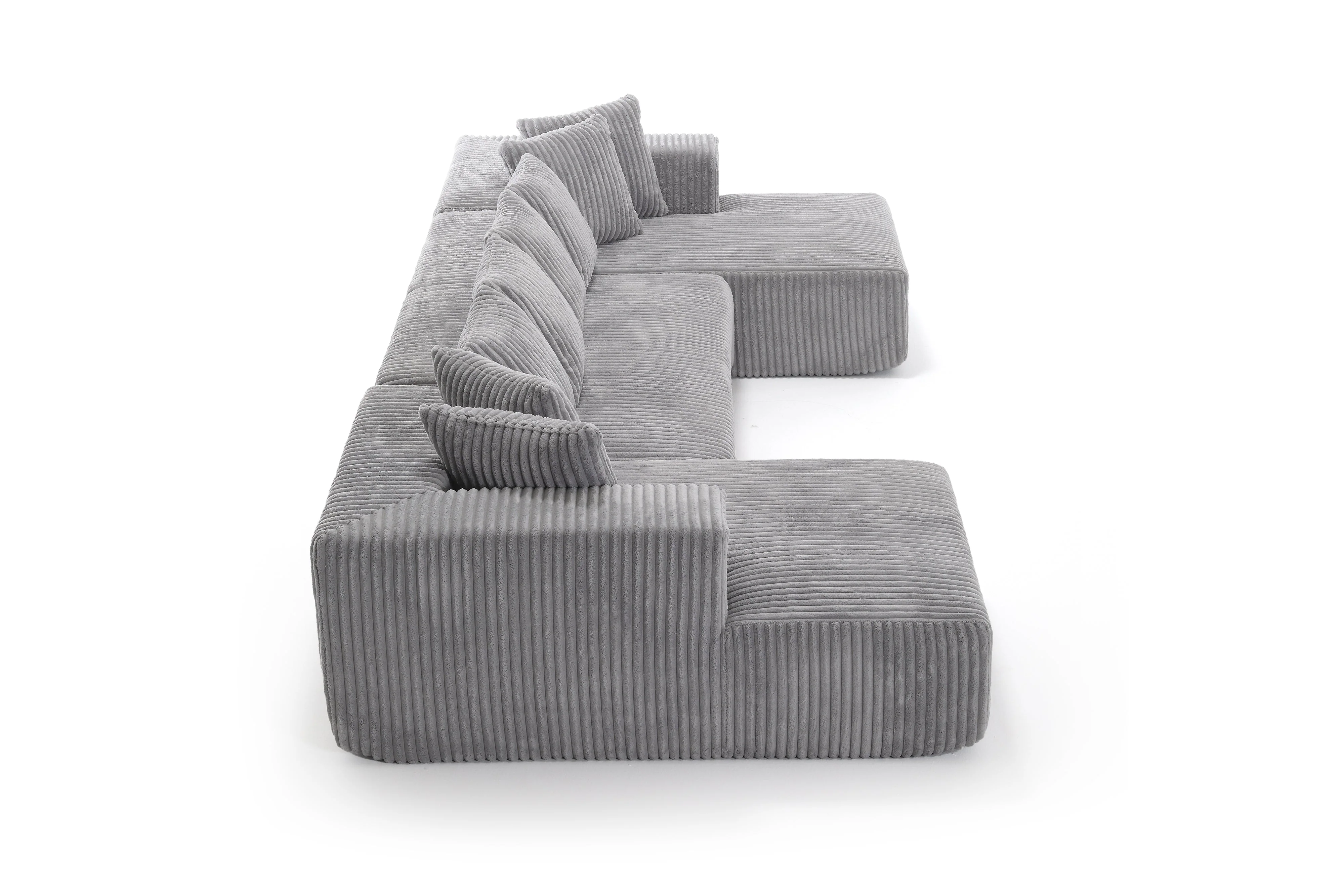 Alexus Corduroy Fabric Sectional Lounge - Image 31