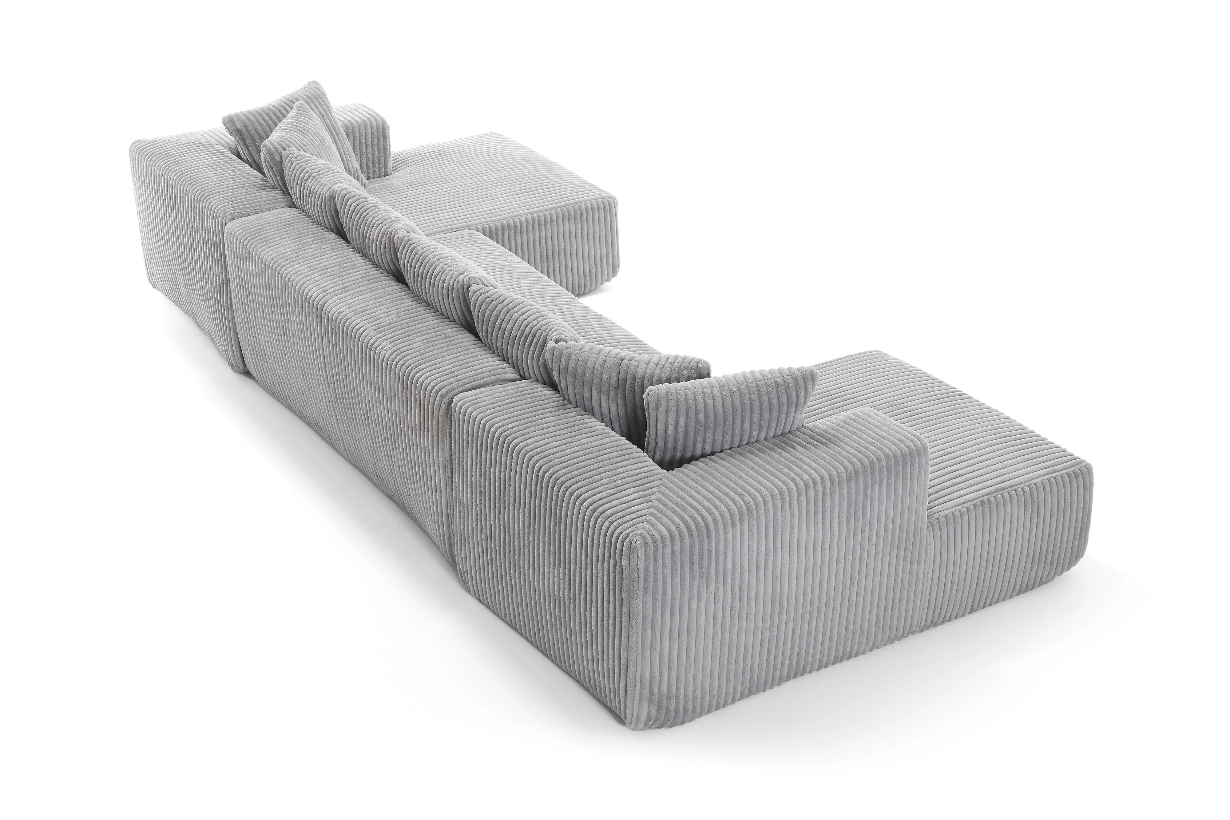 Alexus Corduroy Fabric Sectional Lounge - Image 32