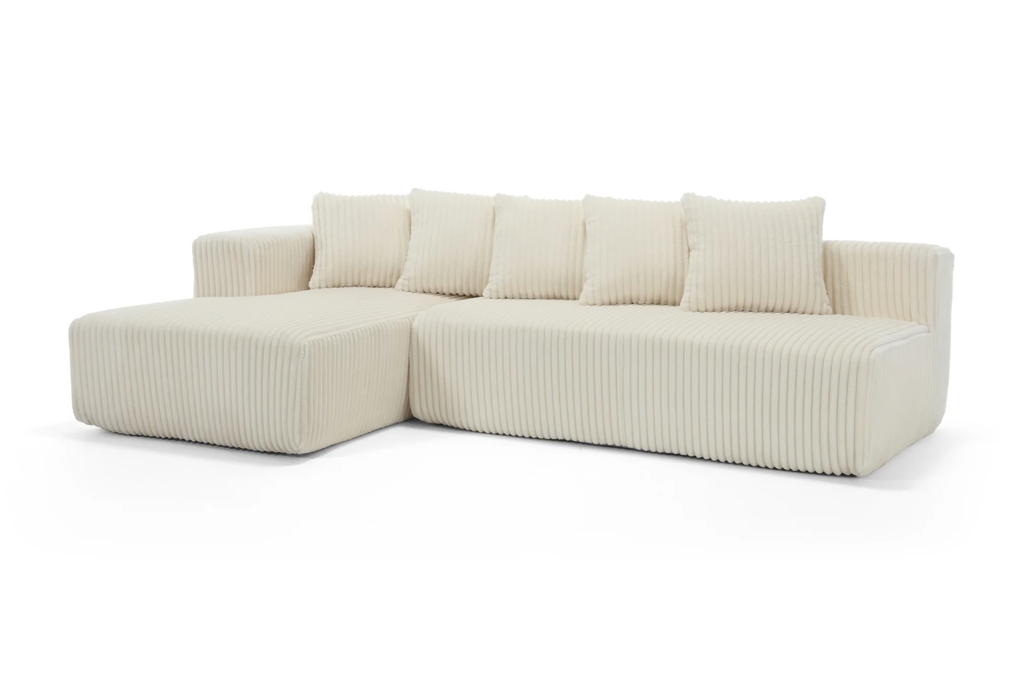 Alexus Corduroy Fabric Sectional Lounge - Image 33