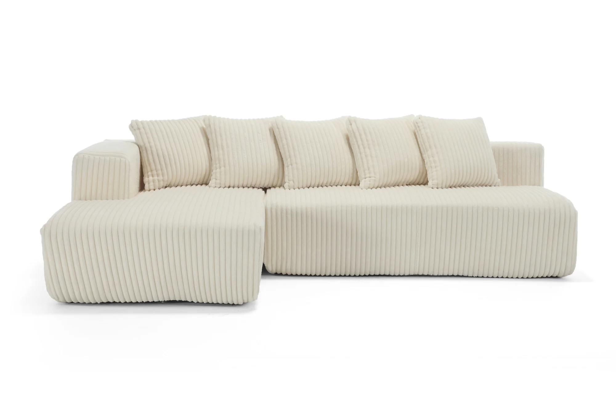 Alexus Corduroy Fabric Sectional Lounge - Image 40