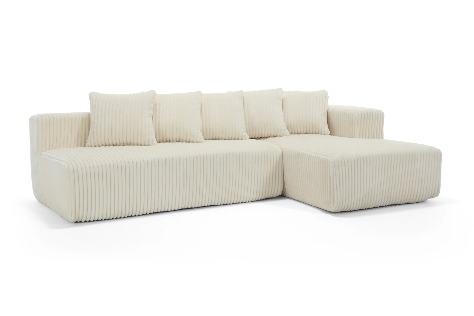 Alexus Corduroy Fabric Sectional Lounge - Image 42
