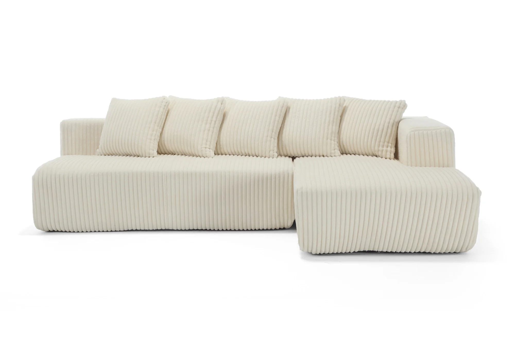 Alexus Corduroy Fabric Sectional Lounge - Image 49
