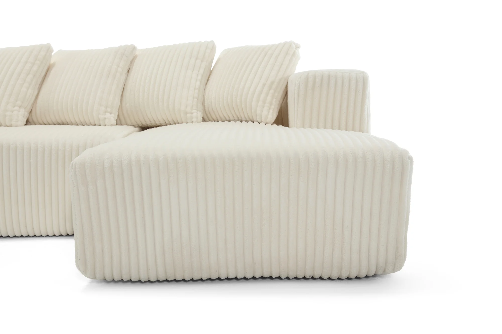 Alexus Corduroy Fabric Sectional Lounge - Image 50