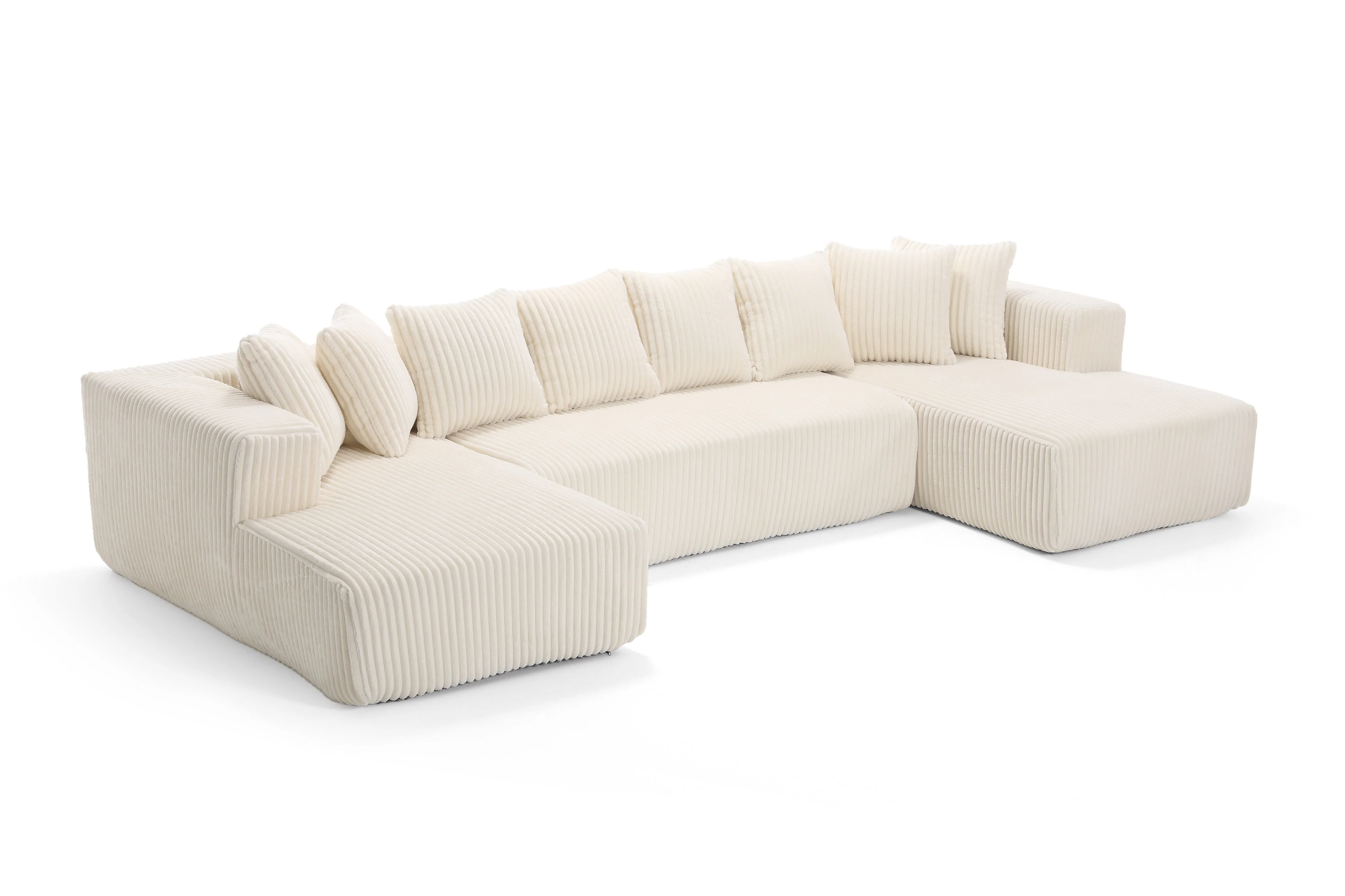 Alexus Corduroy Fabric Sectional Lounge - Image 51