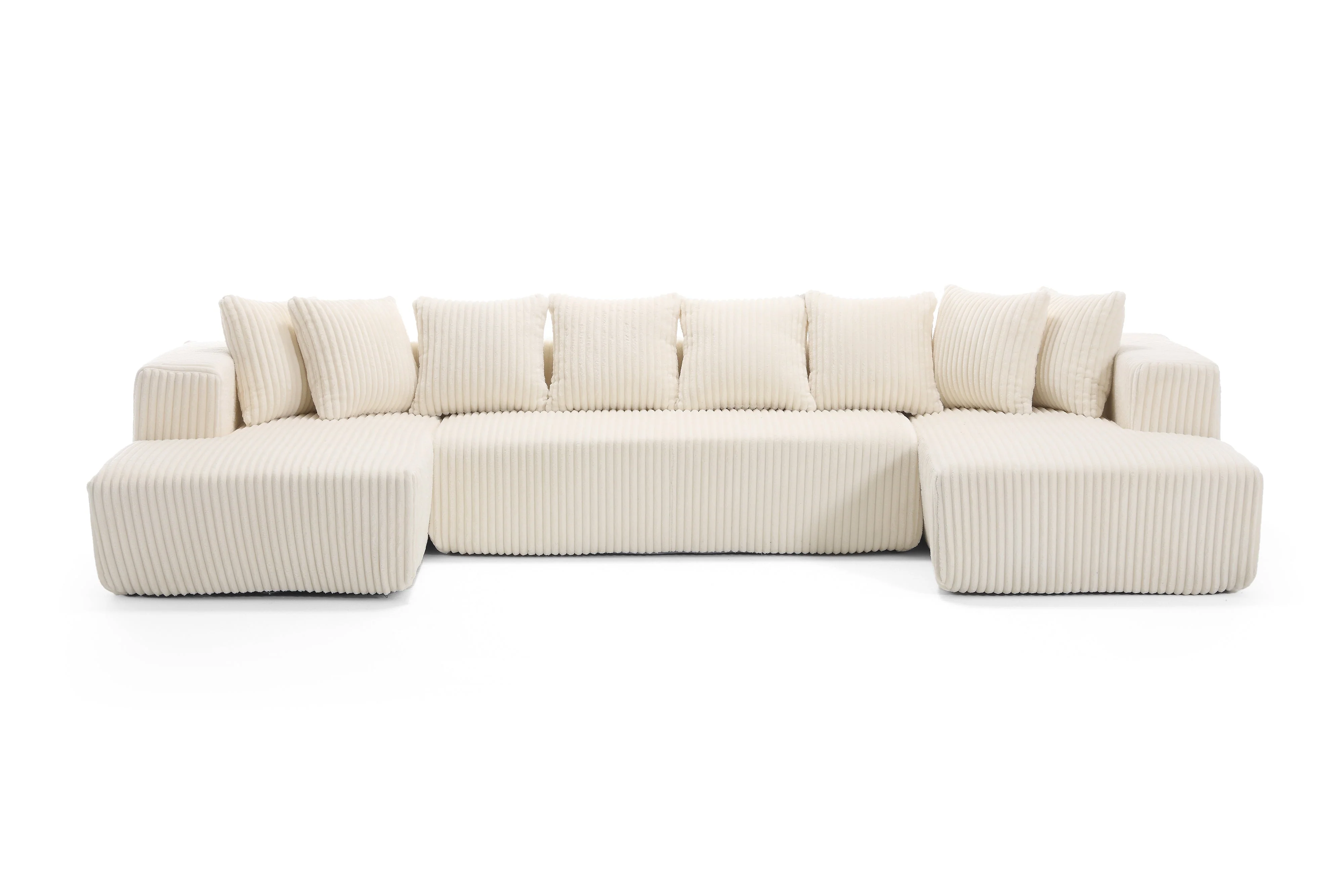 Alexus Corduroy Fabric Sectional Lounge - Image 61