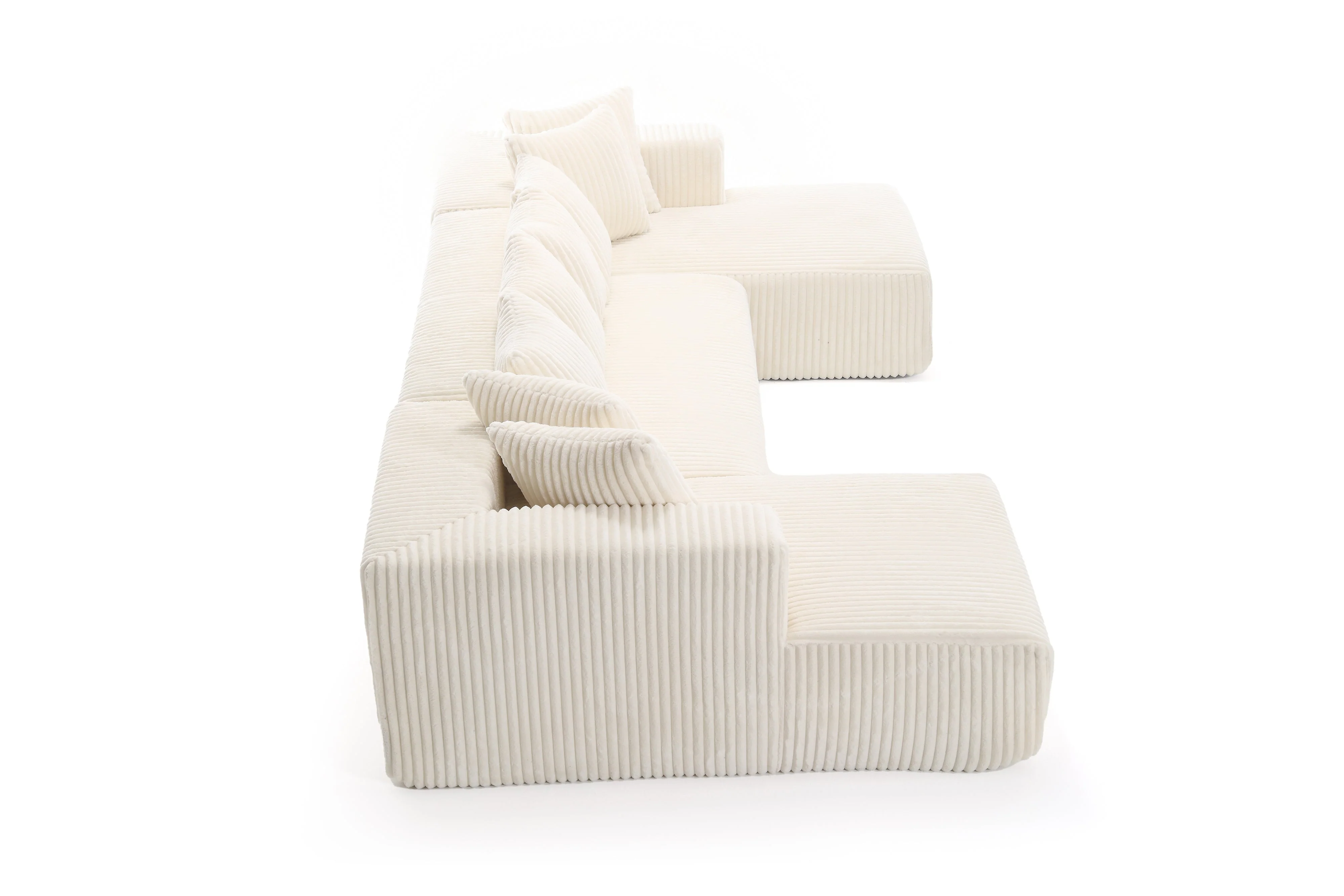Alexus Corduroy Fabric Sectional Lounge - Image 62