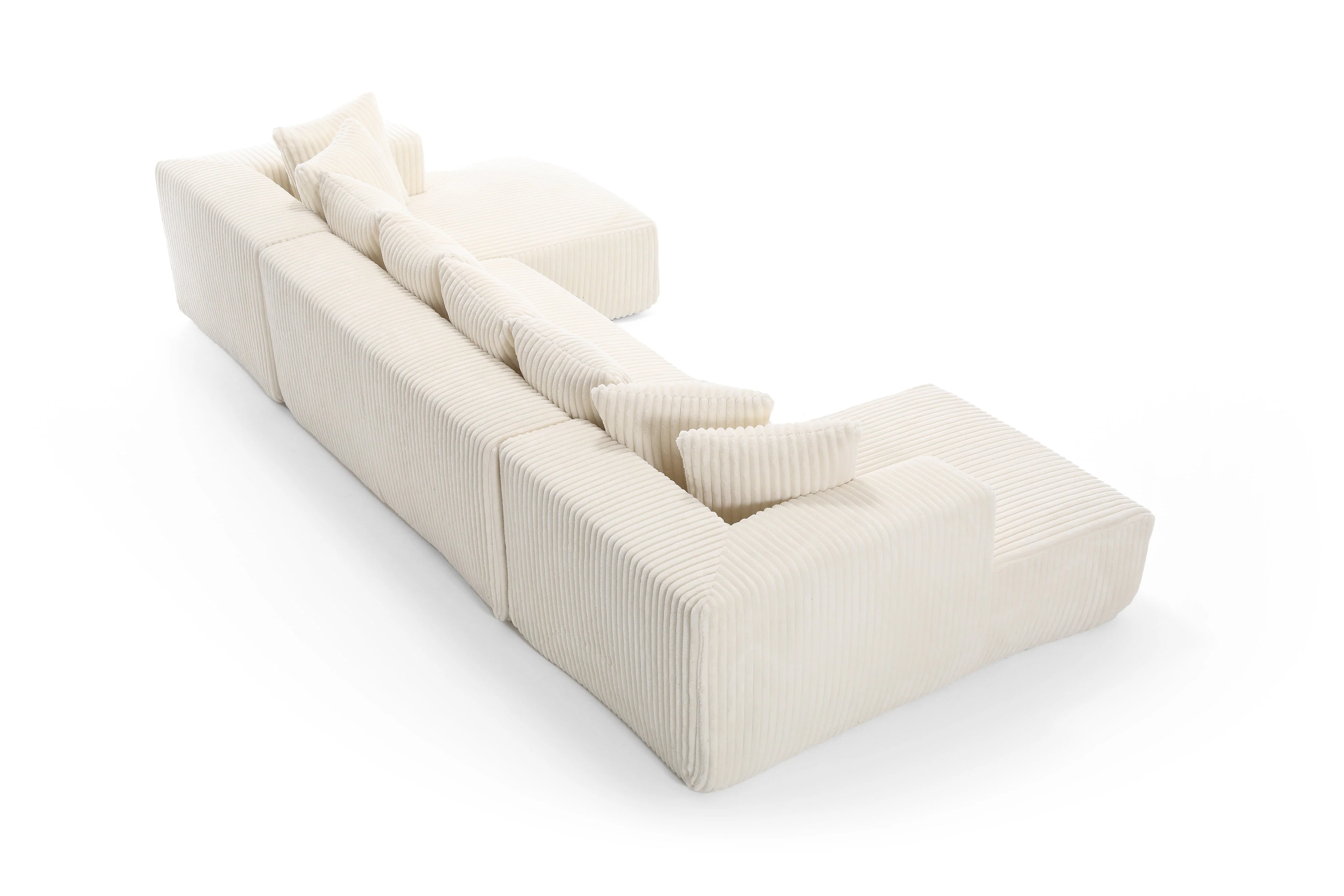 Alexus Corduroy Fabric Sectional Lounge - Image 63