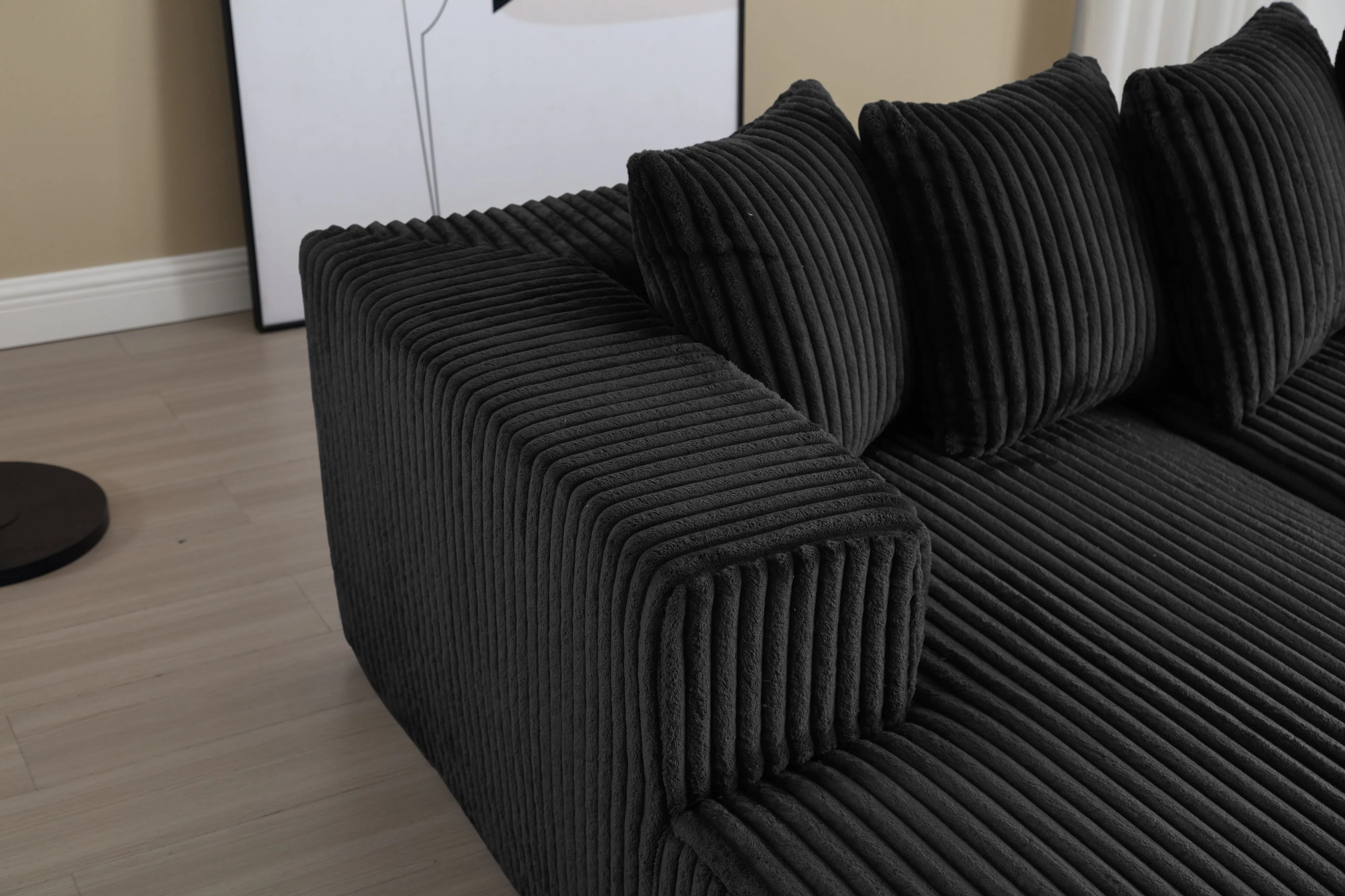 Alexus Corduroy Fabric Sectional Lounge - Image 70