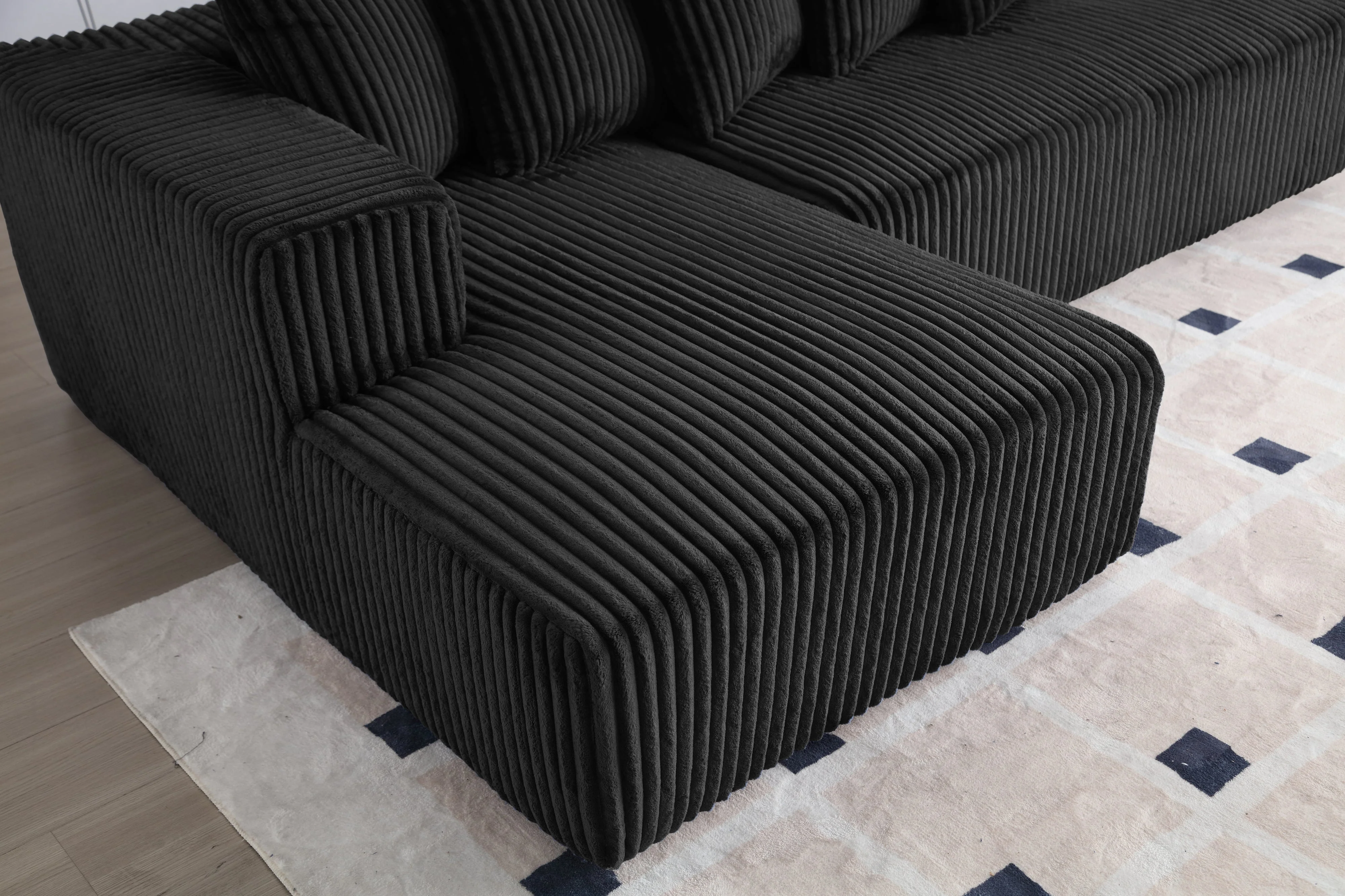 Alexus Corduroy Fabric Sectional Lounge - Image 71