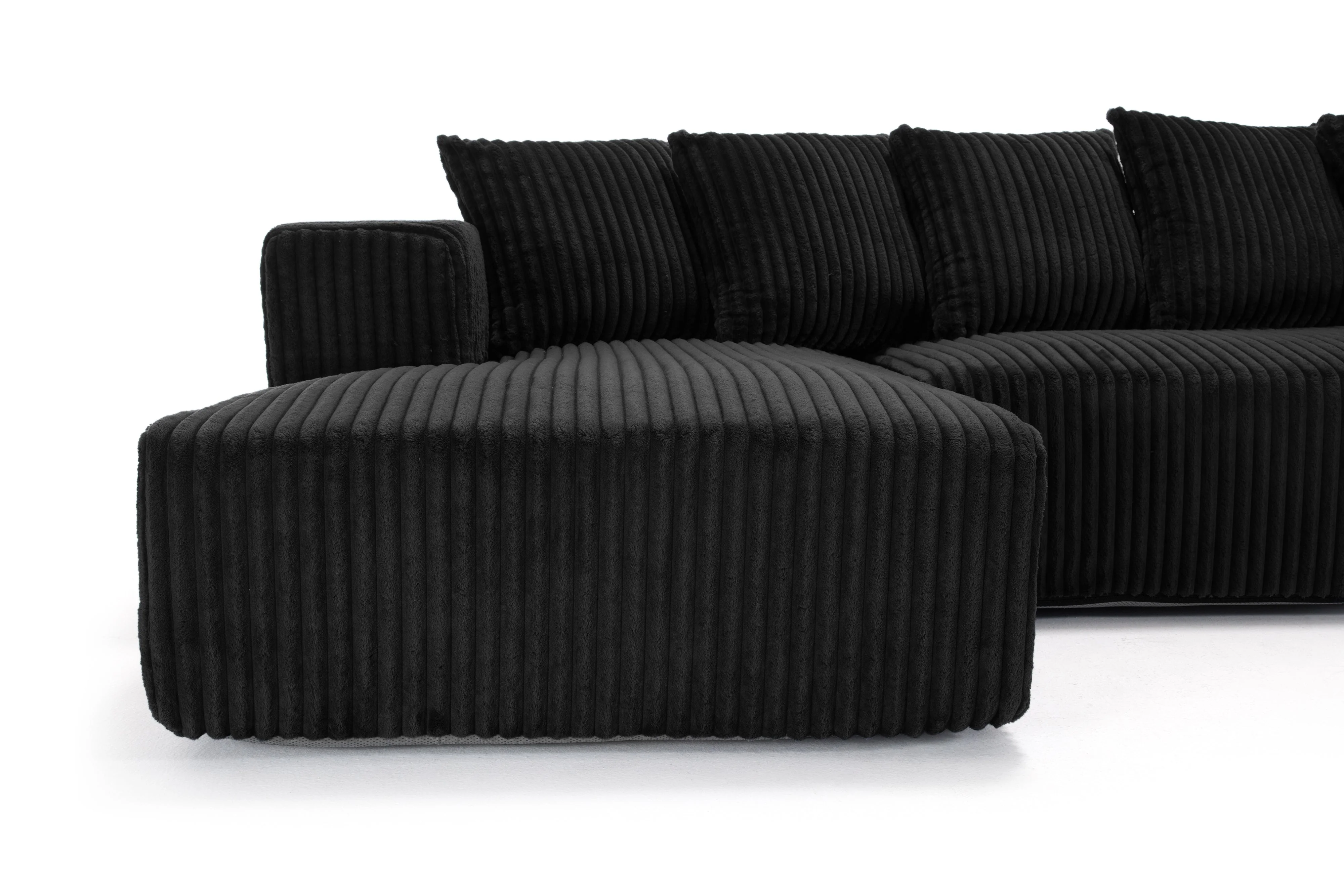 Alexus Corduroy Fabric Sectional Lounge - Image 73