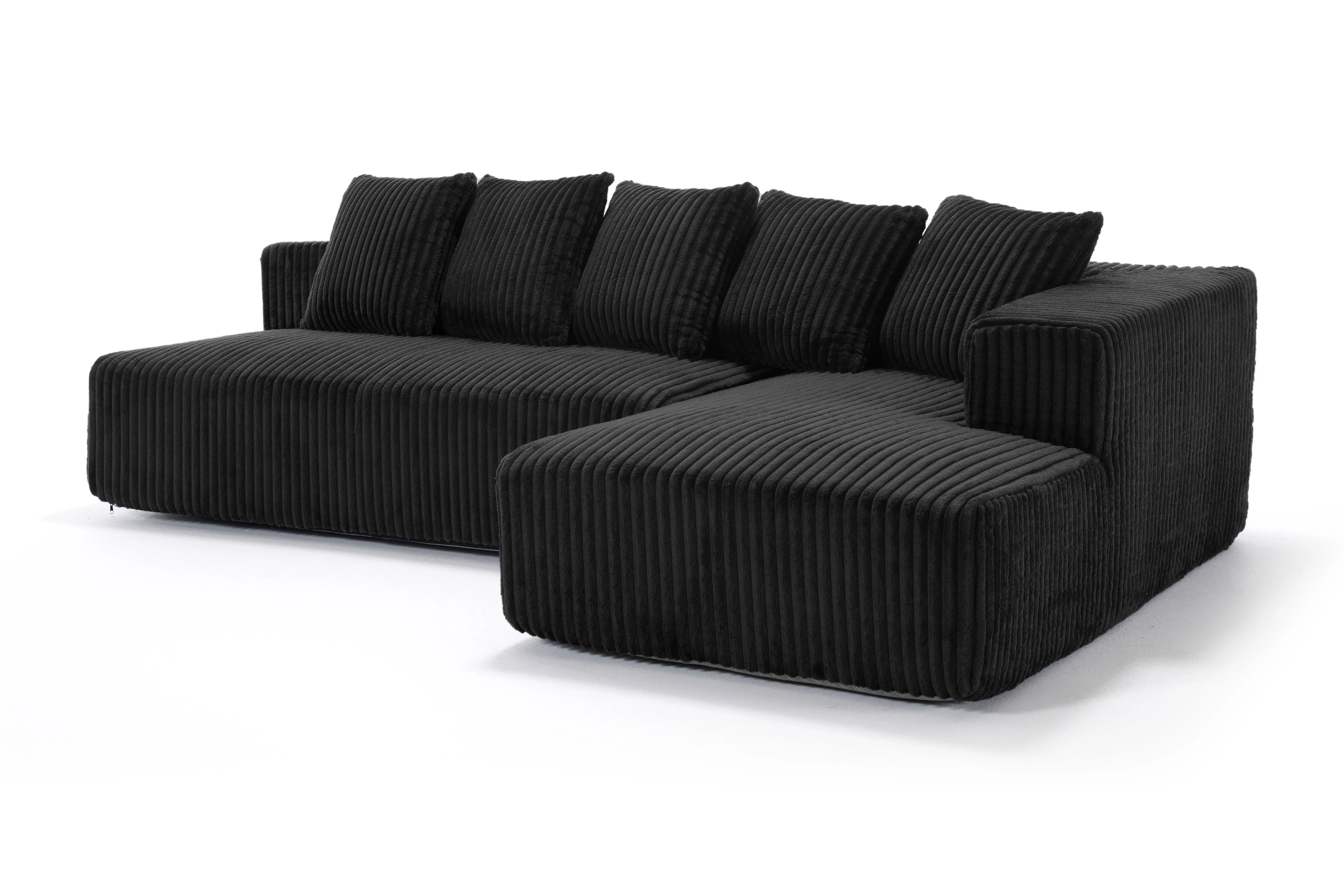 Alexus Corduroy Fabric Sectional Lounge - Image 74