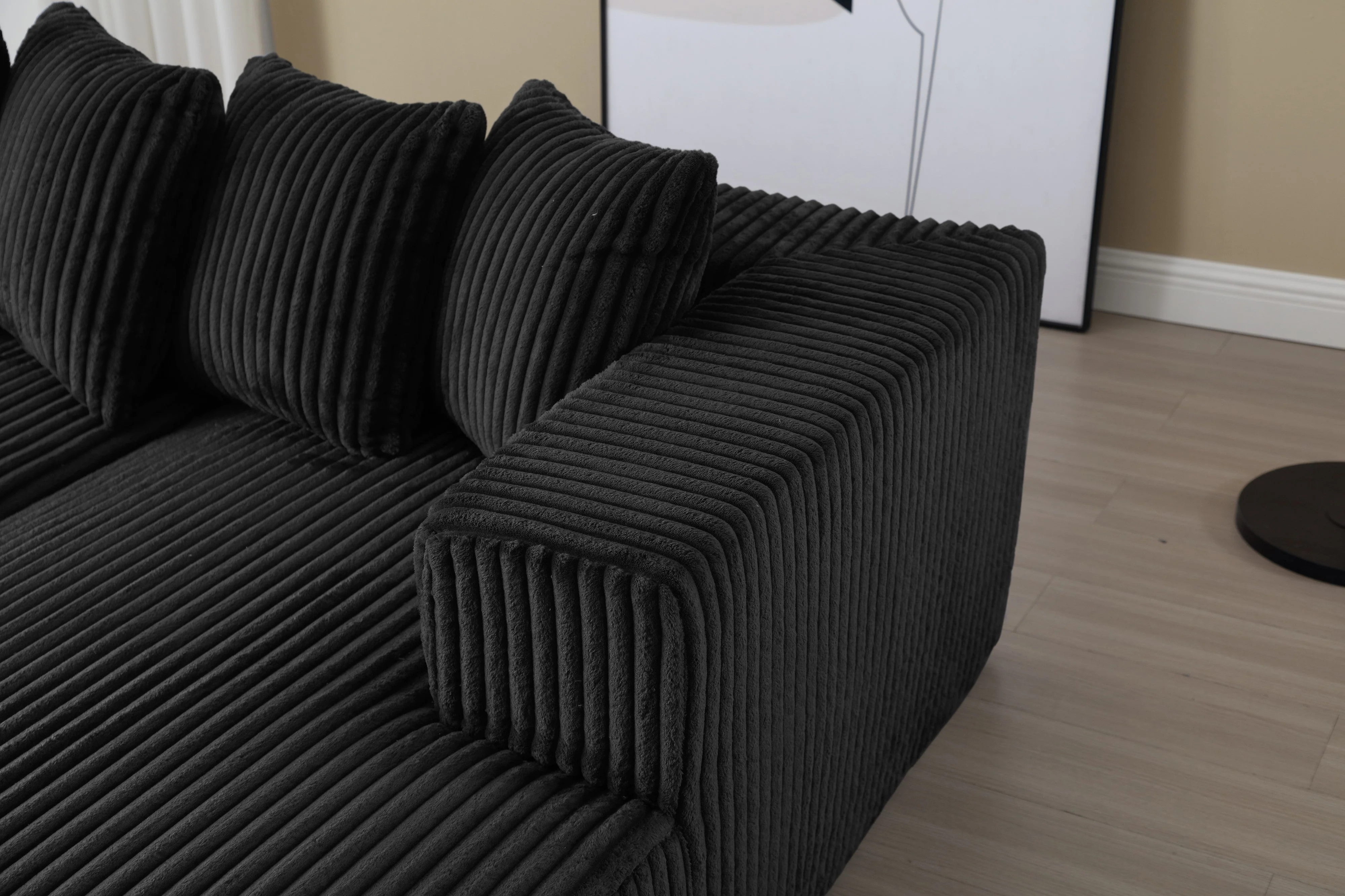 Alexus Corduroy Fabric Sectional Lounge - Image 80