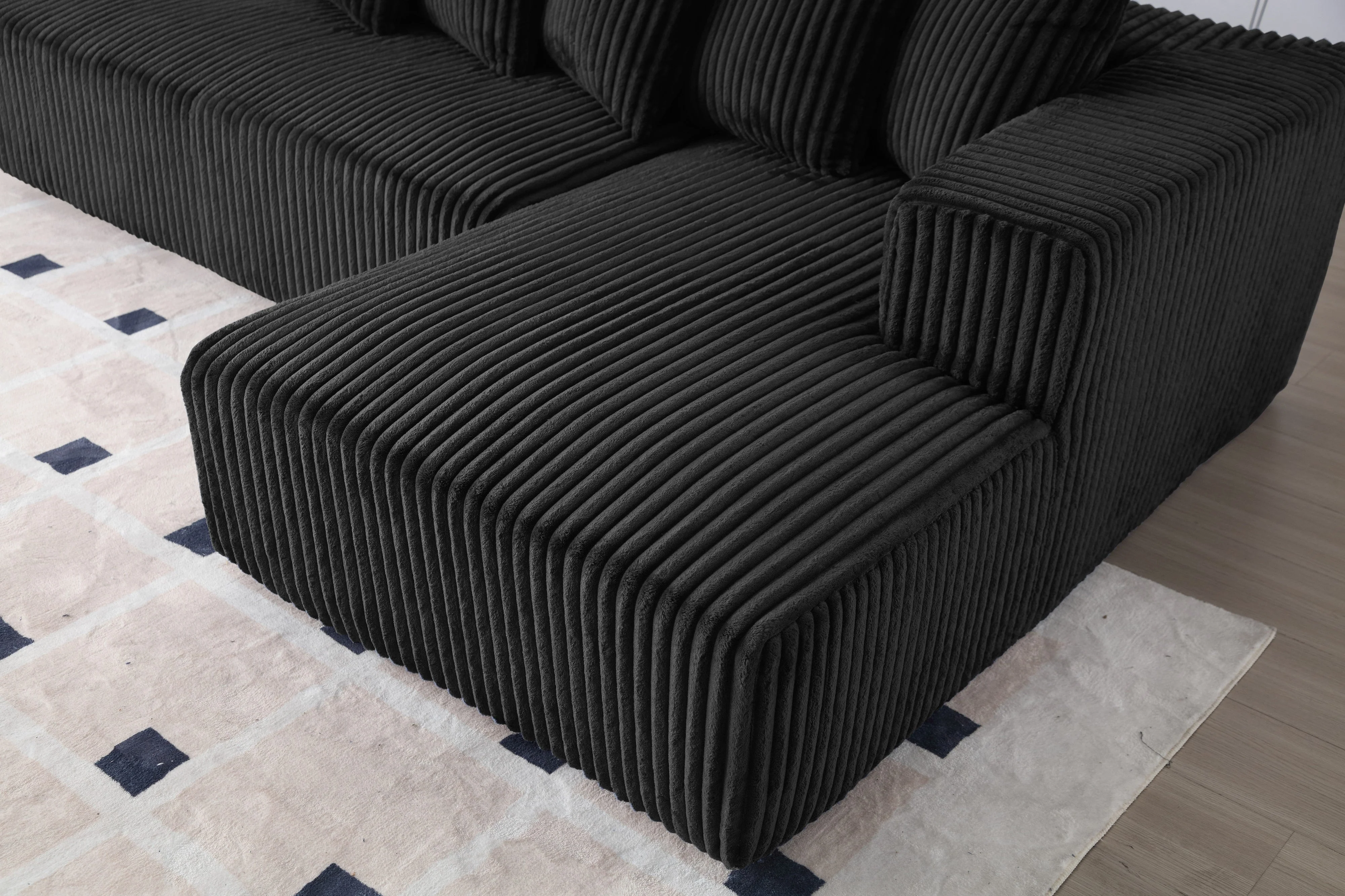 Alexus Corduroy Fabric Sectional Lounge - Image 81
