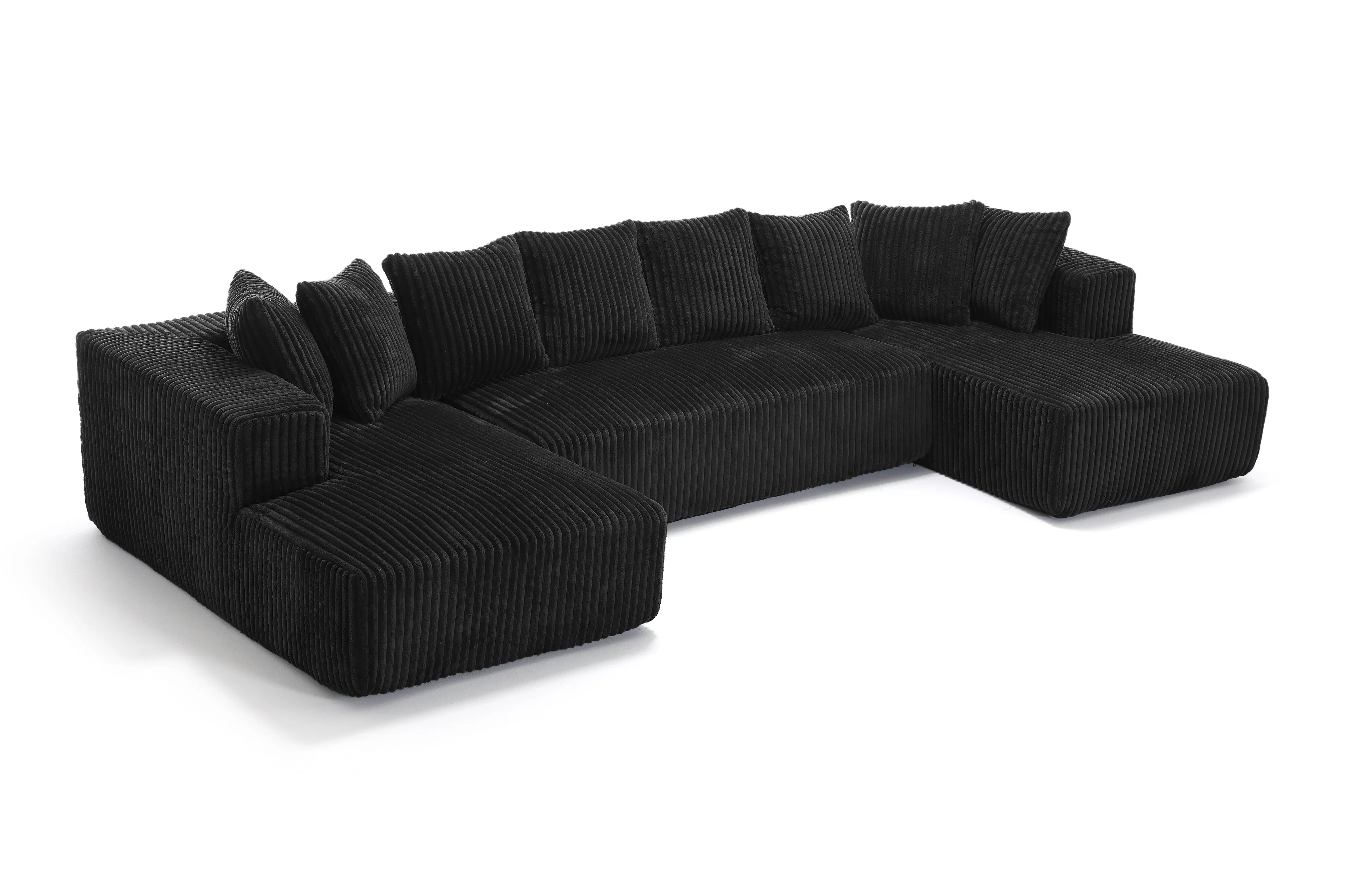 Alexus Corduroy Fabric Sectional Lounge - Image 84