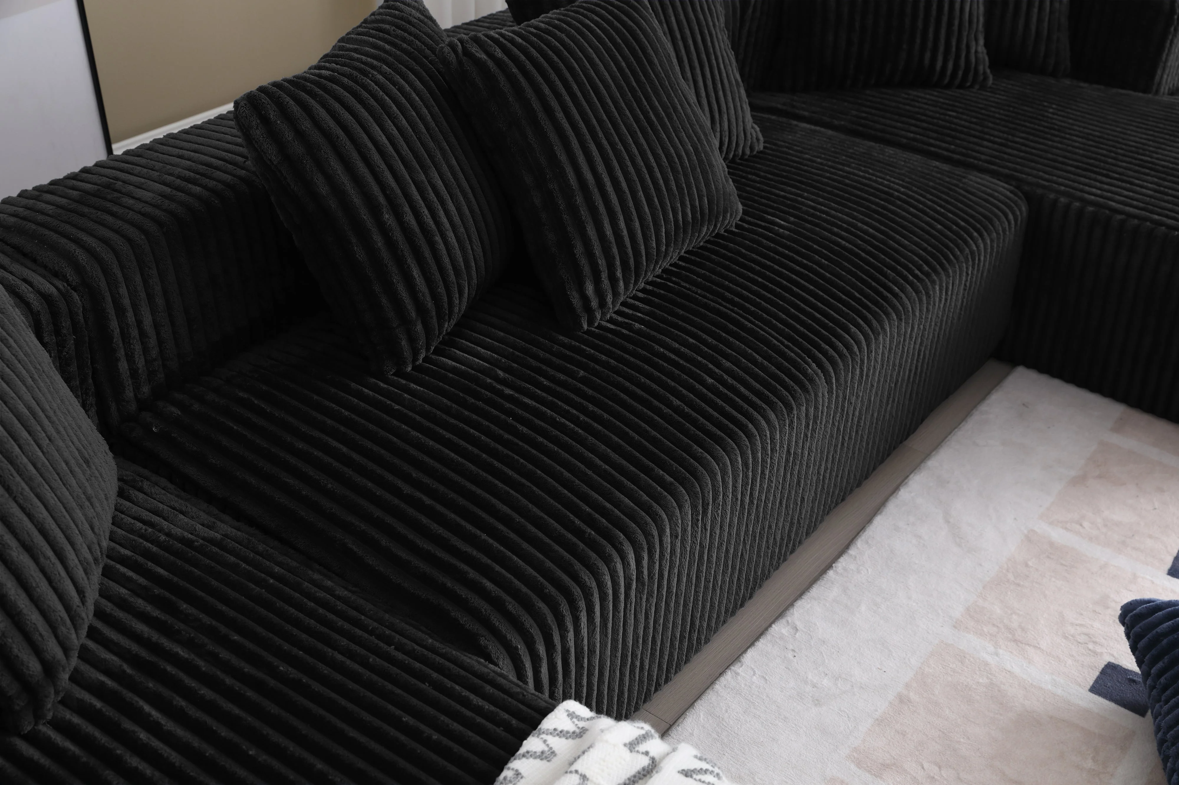 Alexus Corduroy Fabric Sectional Lounge - Image 89