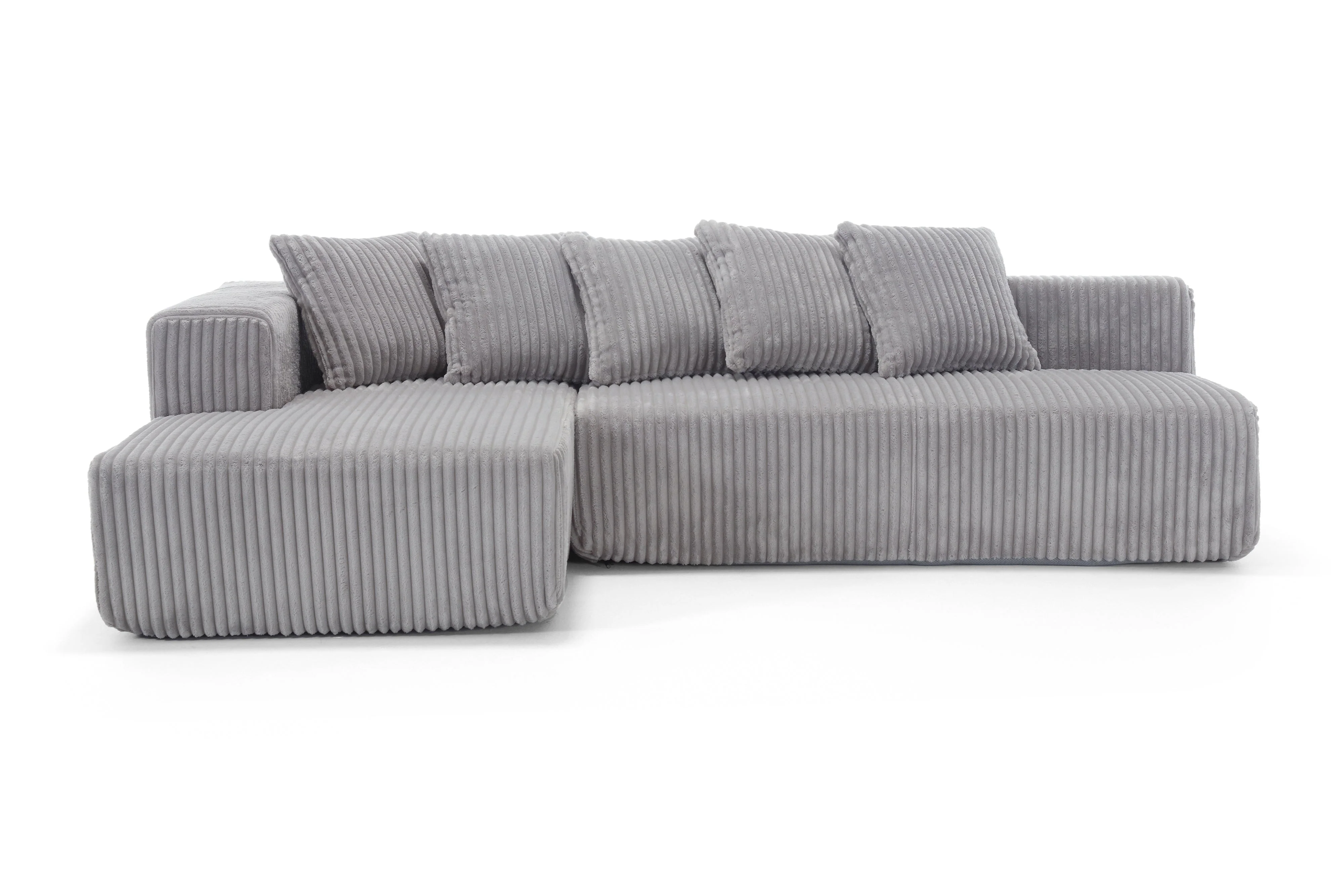 Alexus Corduroy Fabric Sectional Lounge - Image 9
