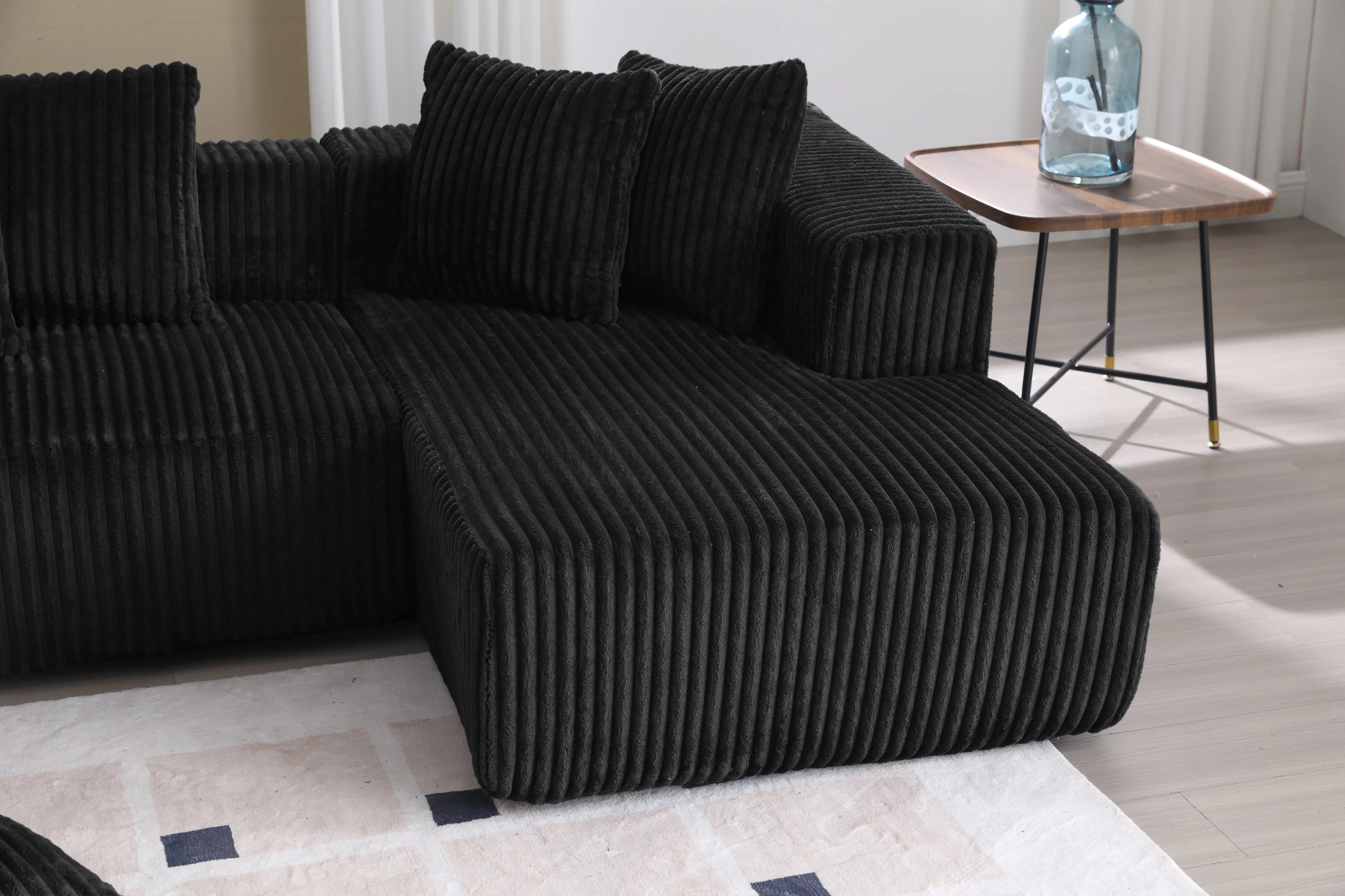 Alexus Corduroy Fabric Sectional Lounge - Image 90