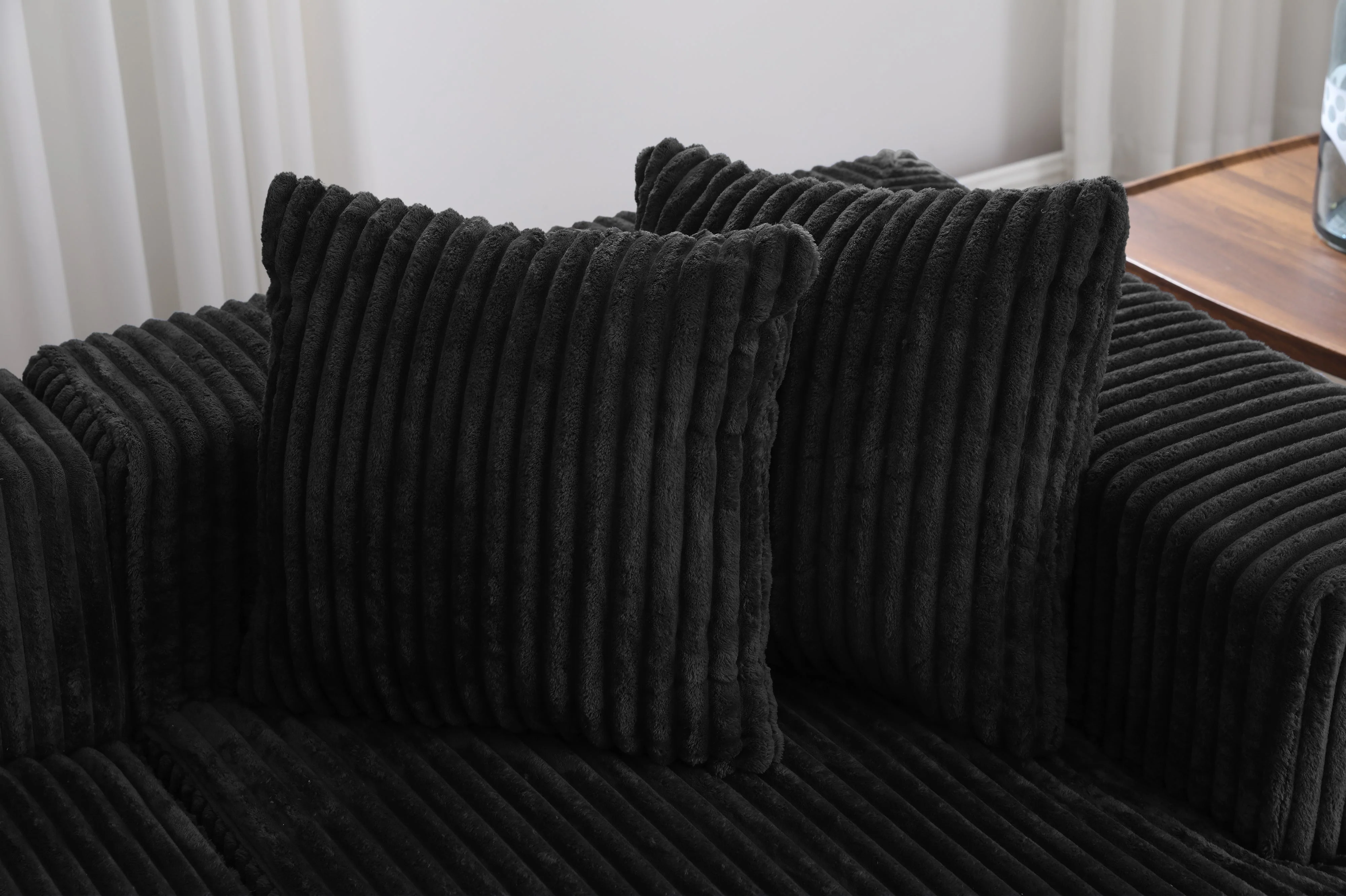 Alexus Corduroy Fabric Sectional Lounge - Image 91