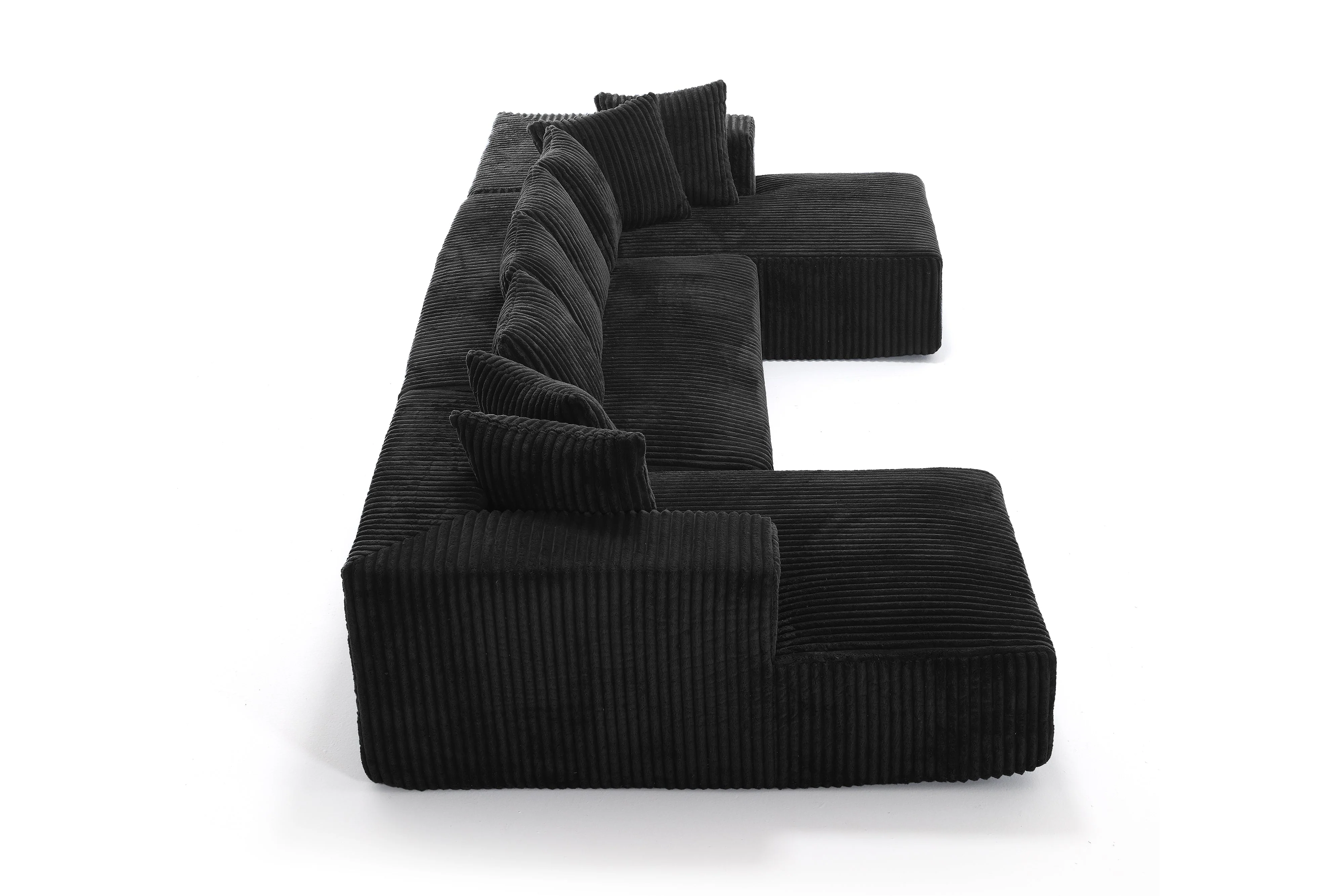Alexus Corduroy Fabric Sectional Lounge - Image 94