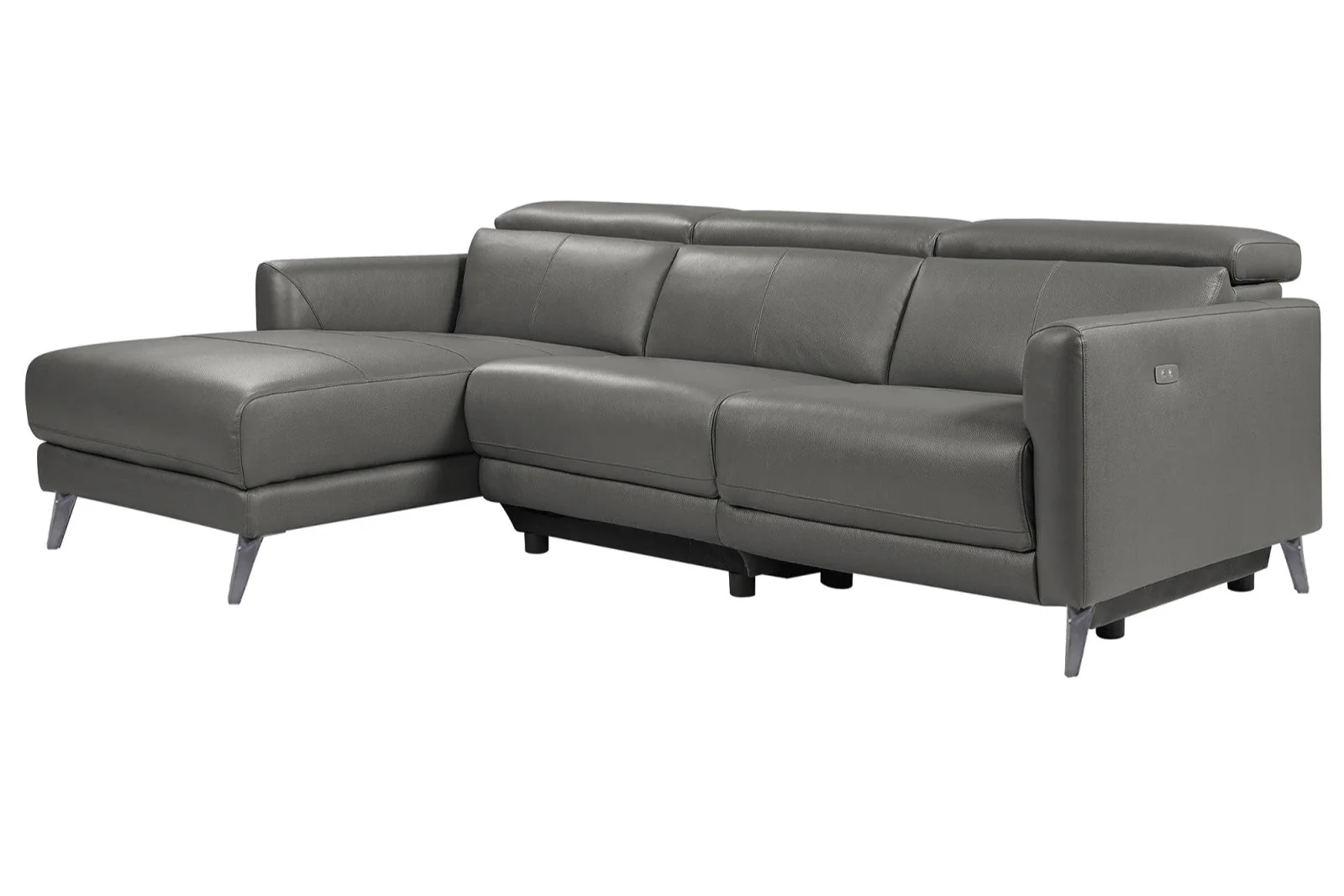 Andria Leather Reclining Sectional Lounge - Image 10