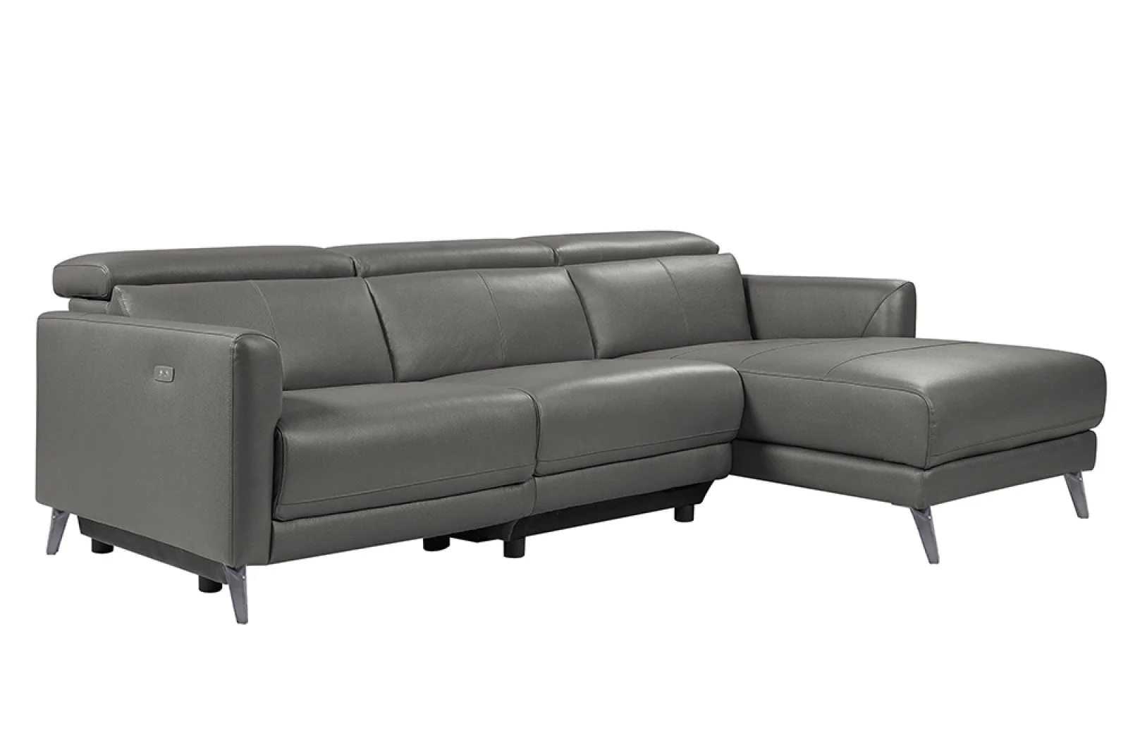 Andria Leather Reclining Sectional Lounge - Image 26