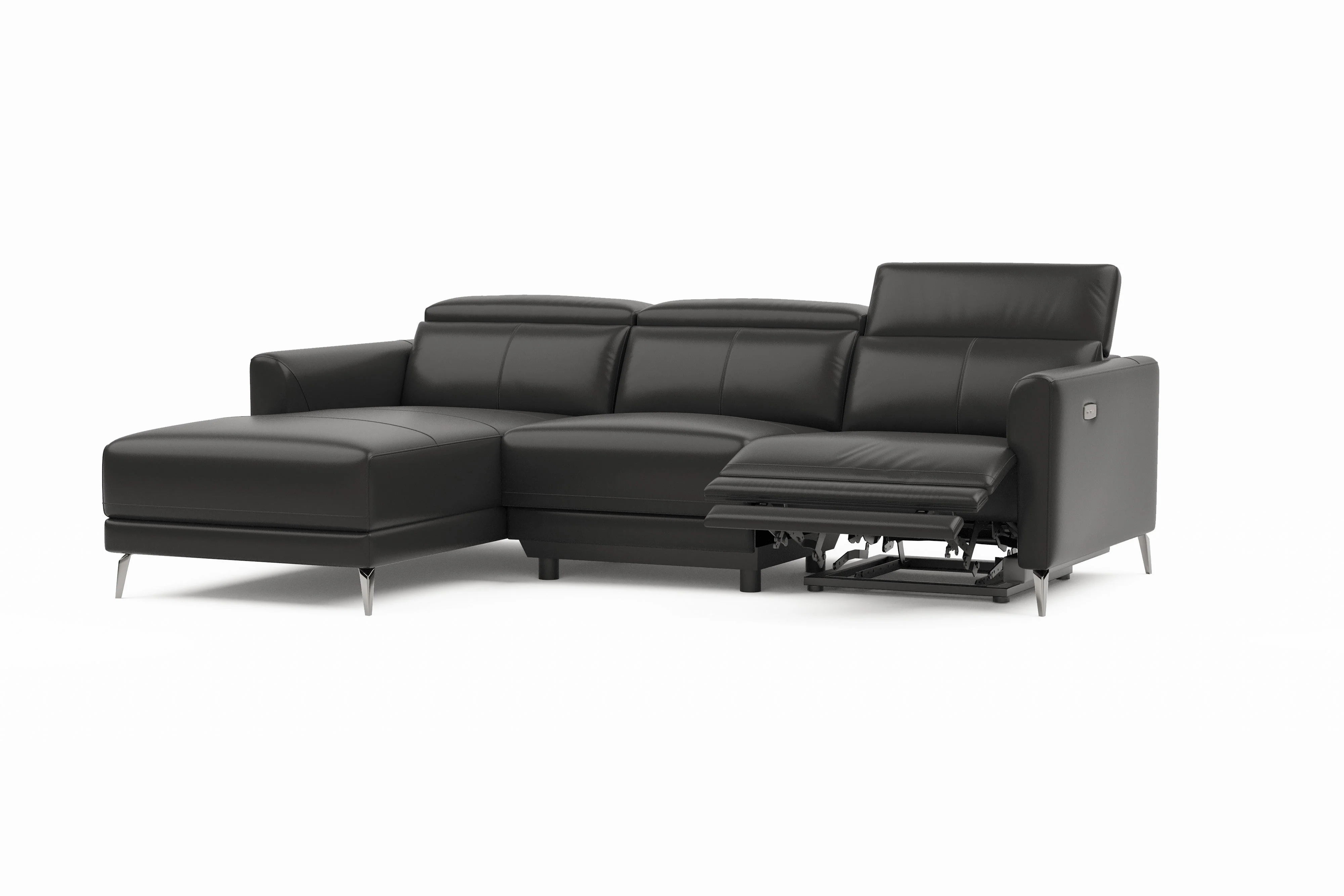Andria Leather Reclining Sectional Lounge - Image 33