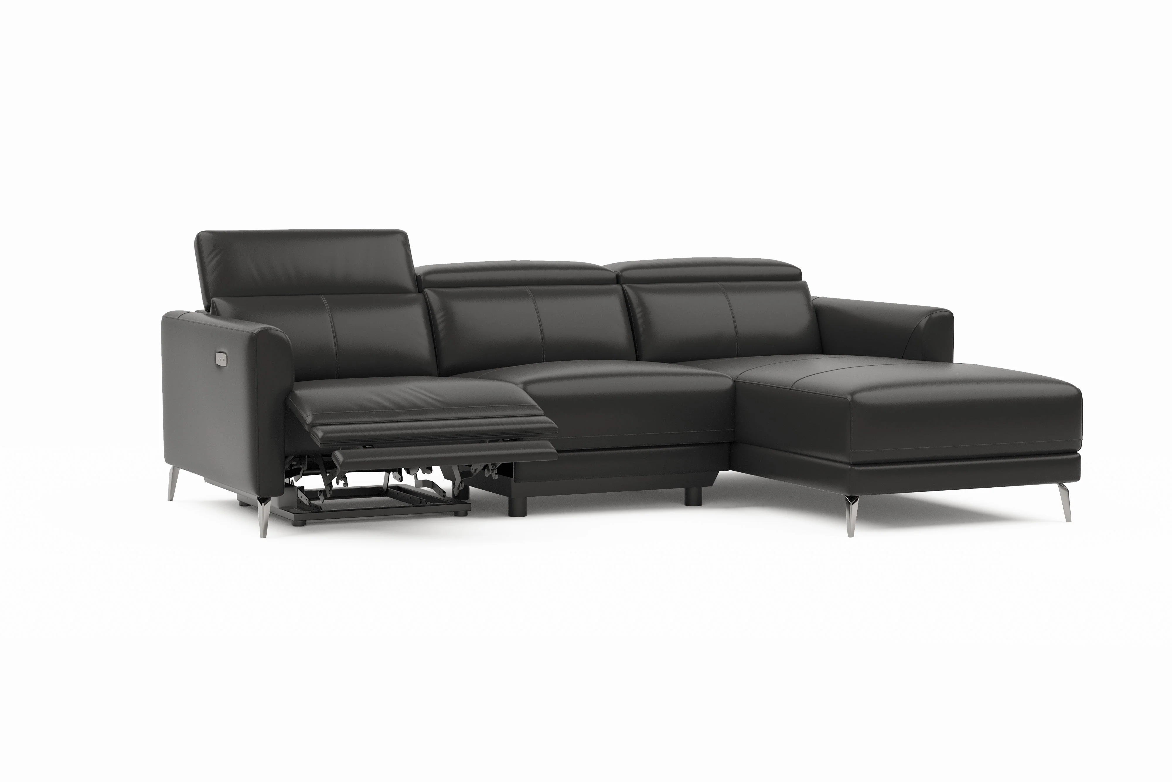 Andria Leather Reclining Sectional Lounge - Image 46