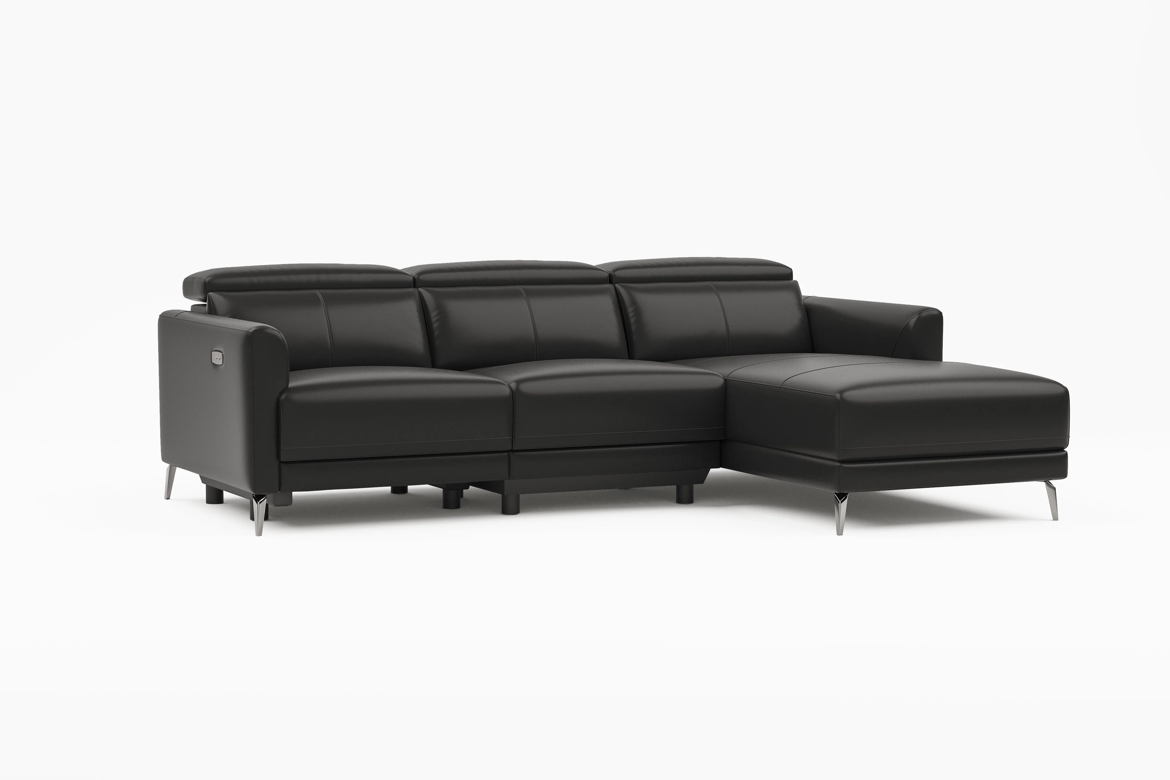 Andria Leather Reclining Sectional Lounge - Image 55