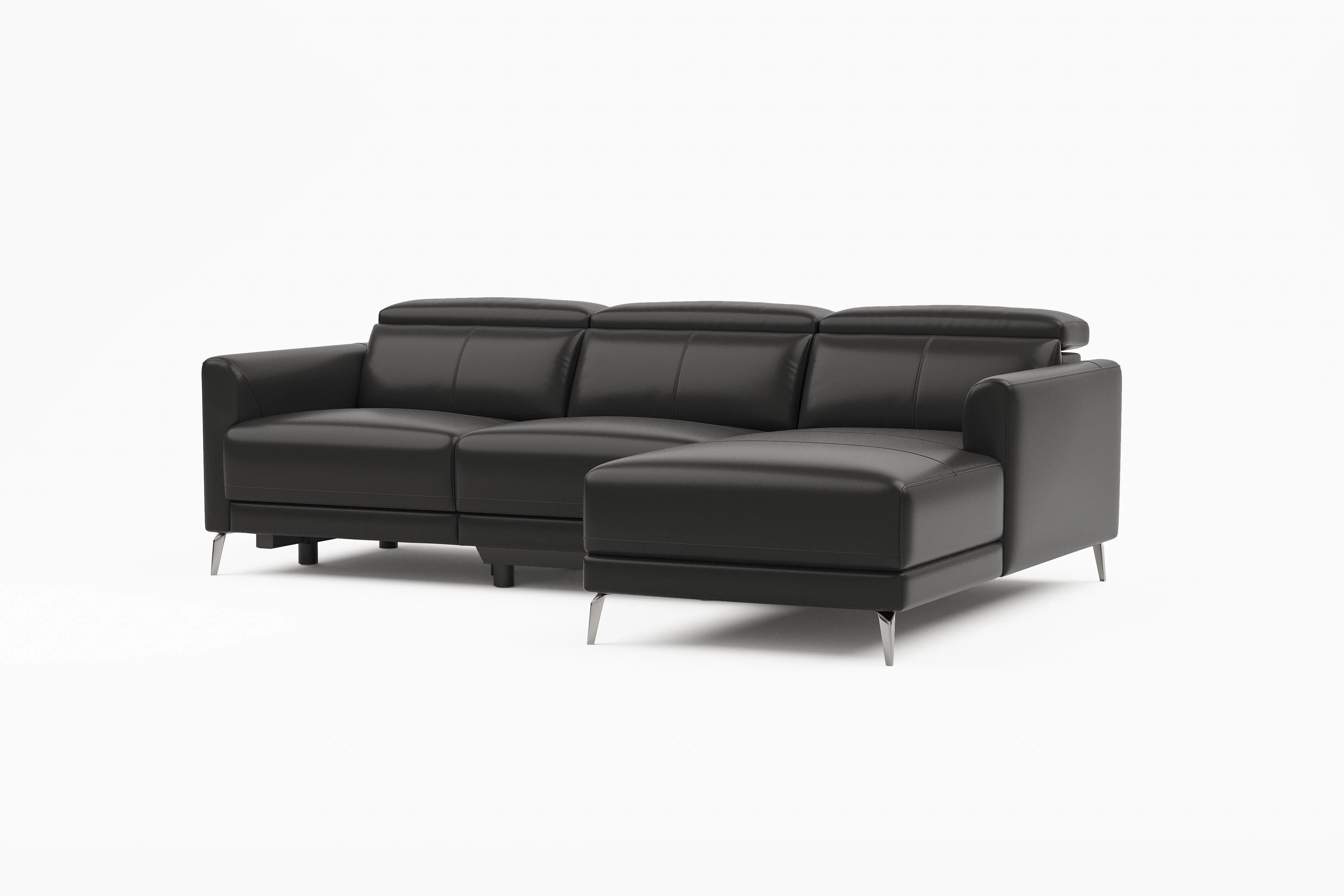 Andria Leather Reclining Sectional Lounge - Image 56