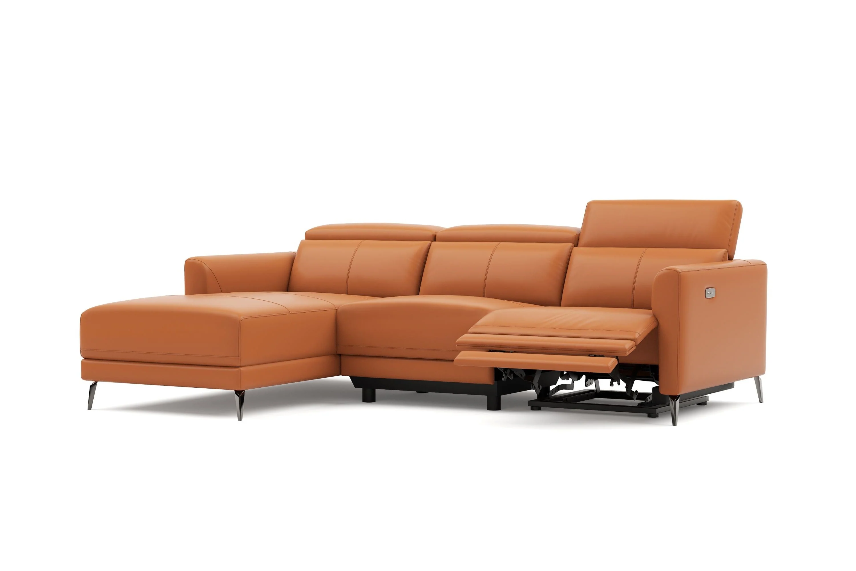 Andria Leather Reclining Sectional Lounge - Image 59