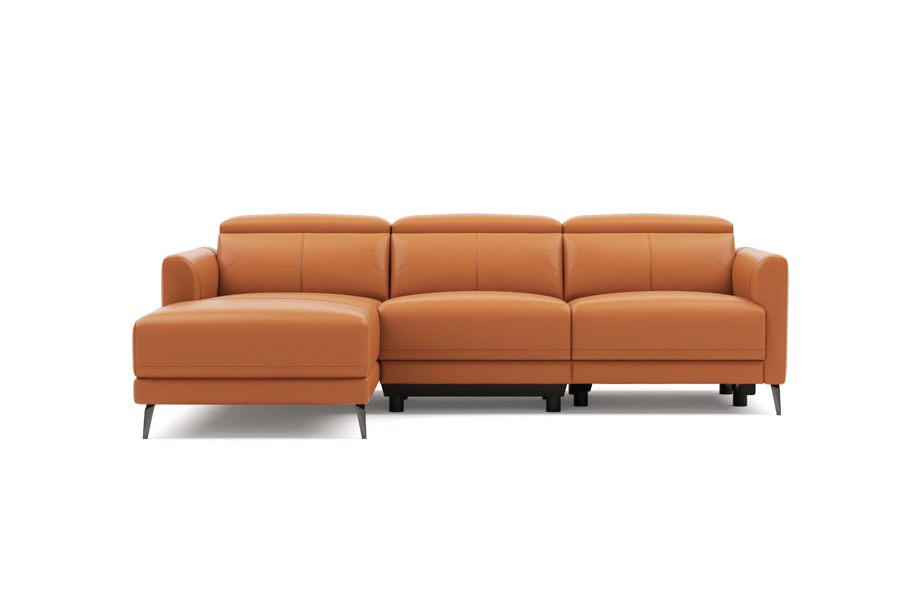 Andria Leather Reclining Sectional Lounge - Image 64