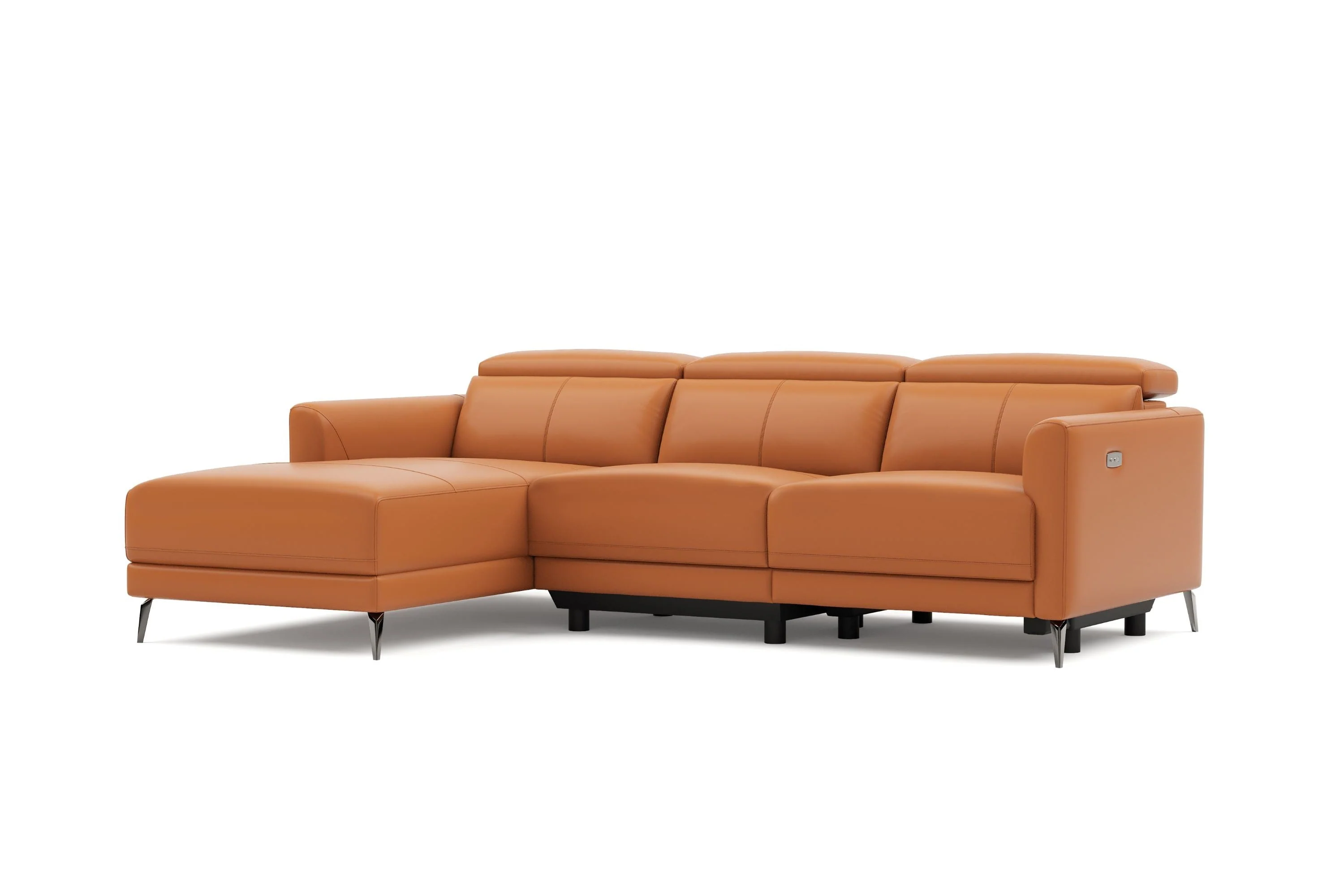 Andria Leather Reclining Sectional Lounge - Image 65