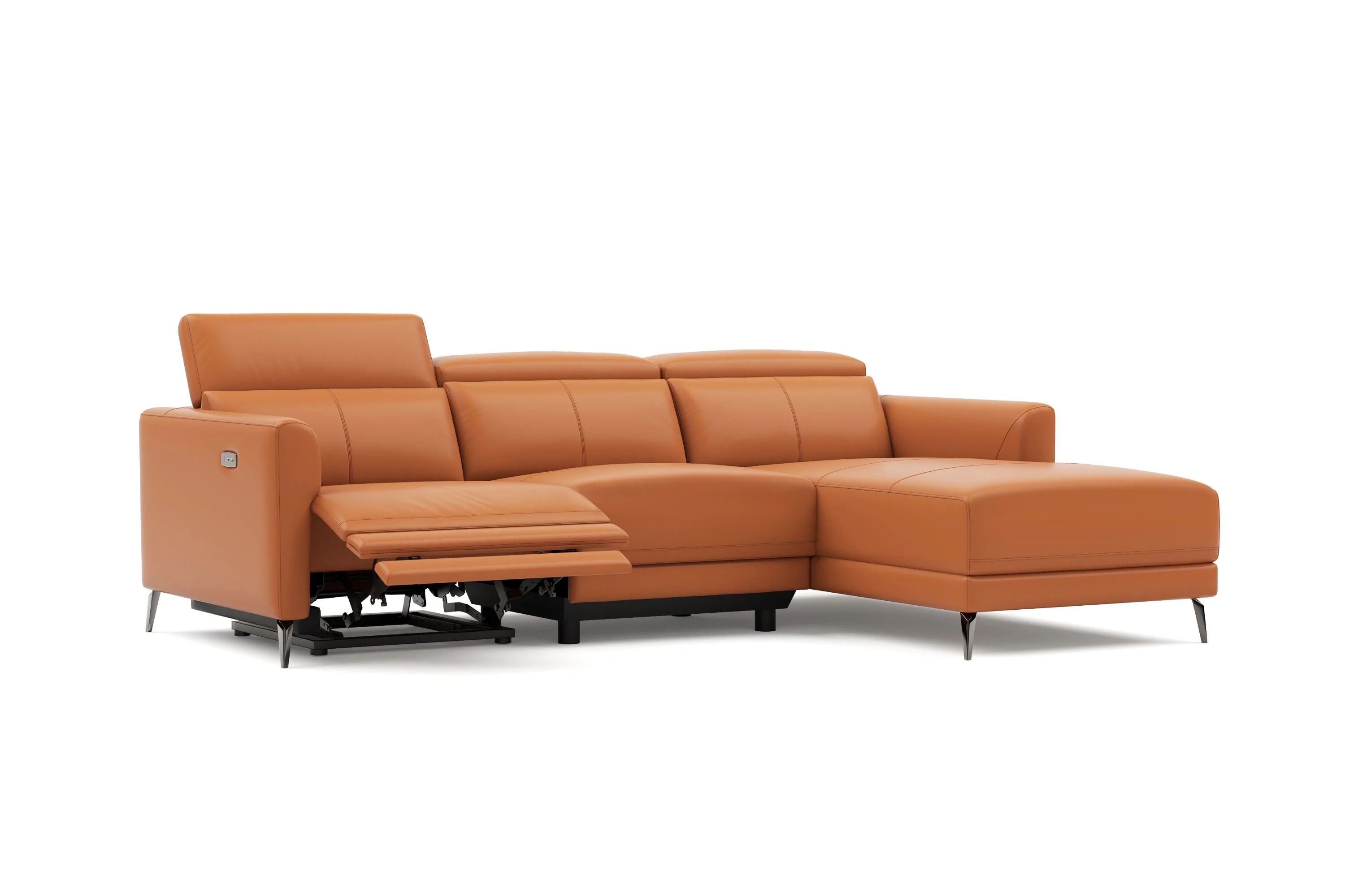Andria Leather Reclining Sectional Lounge - Image 68