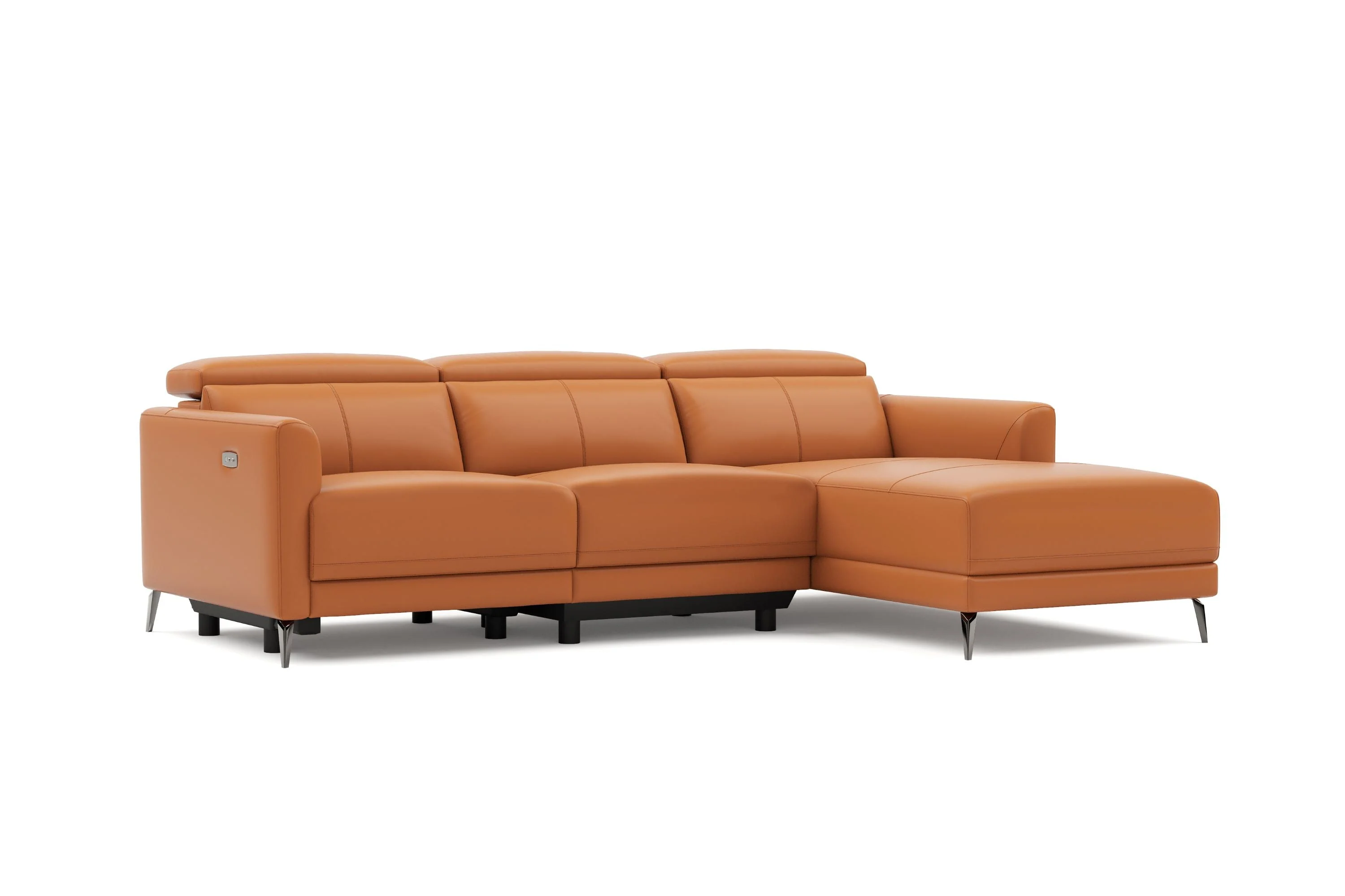 Andria Leather Reclining Sectional Lounge - Image 74