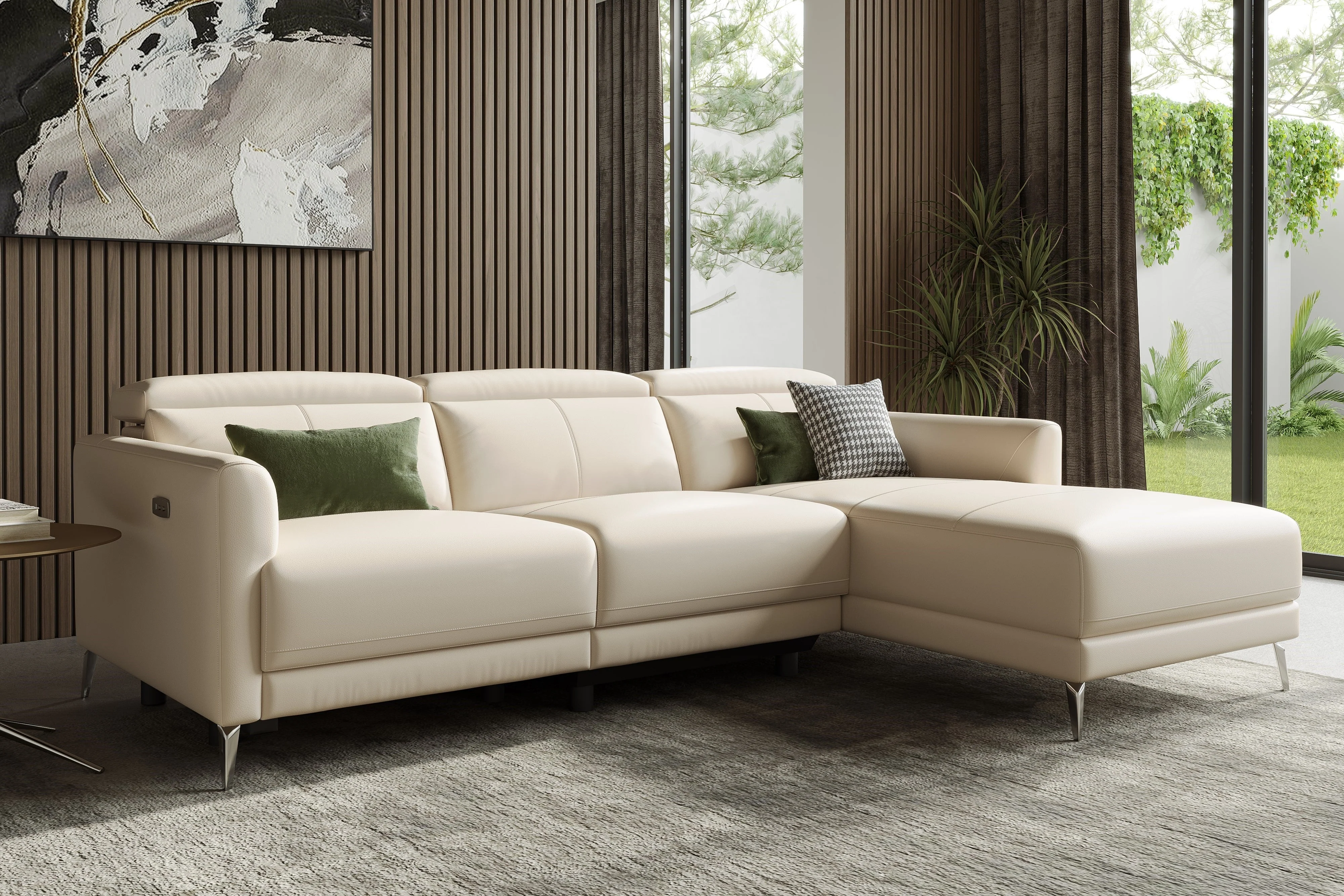 Andria Leather Reclining Sectional Lounge - Image 79