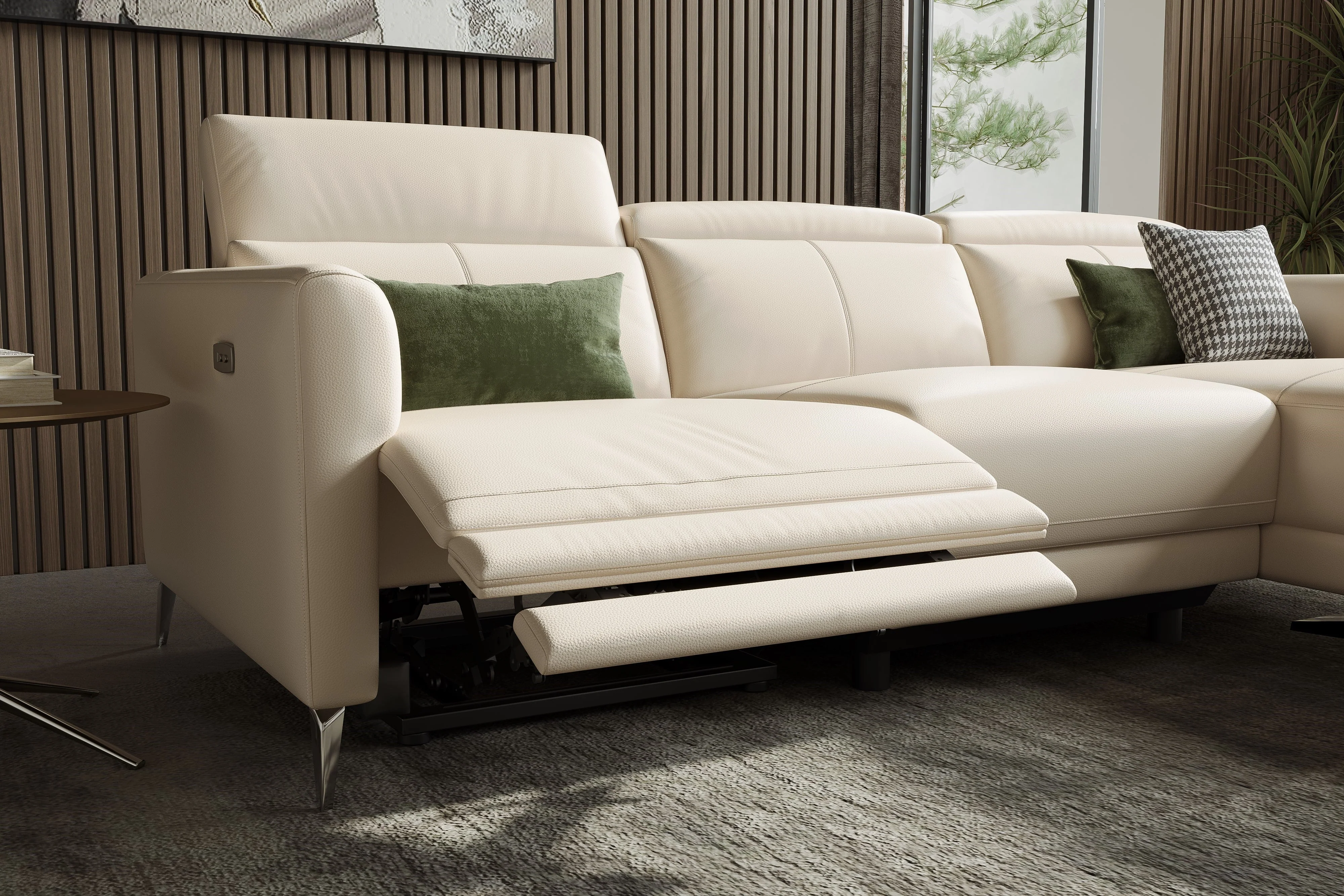 Andria Leather Reclining Sectional Lounge - Image 81