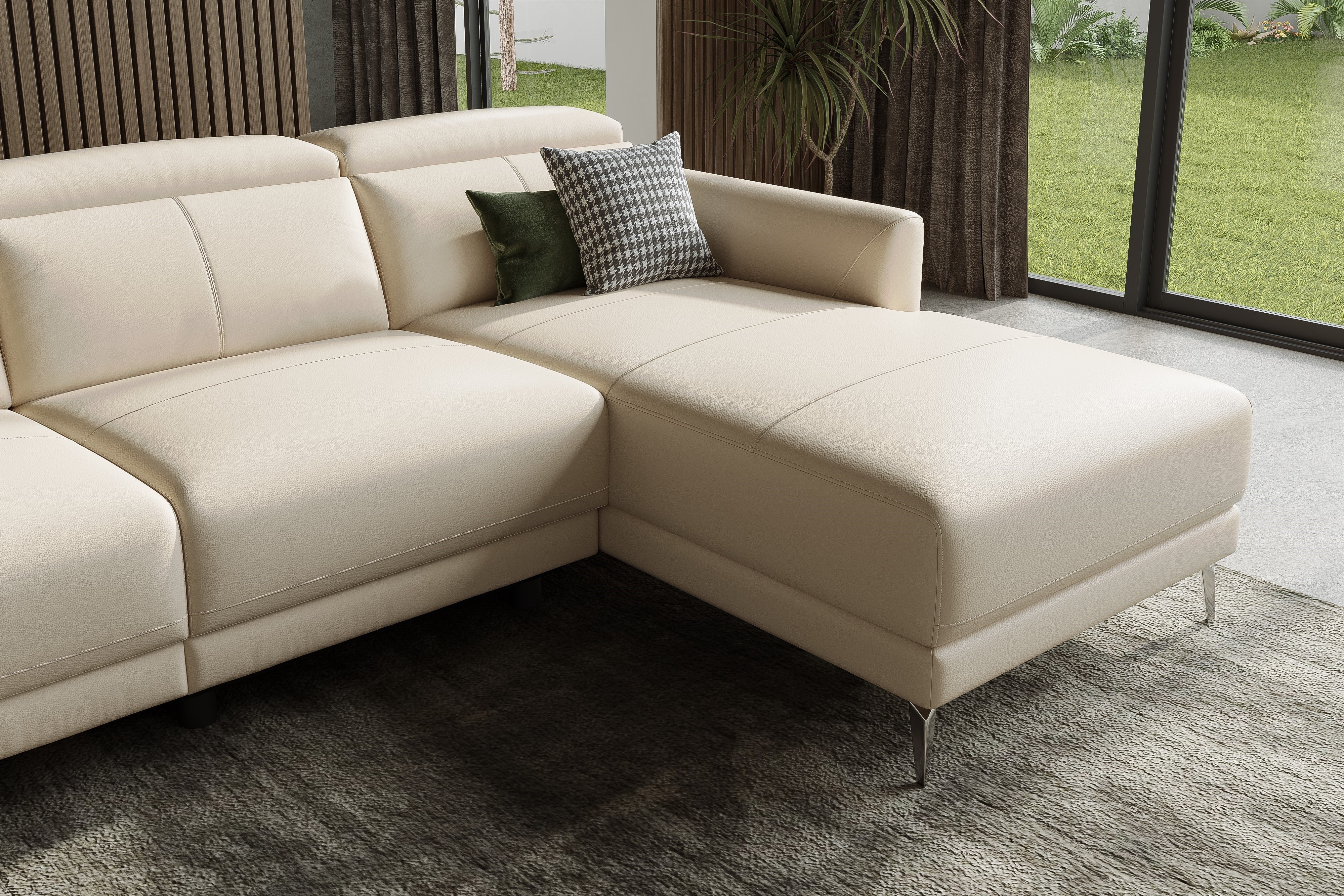 Andria Leather Reclining Sectional Lounge - Image 82