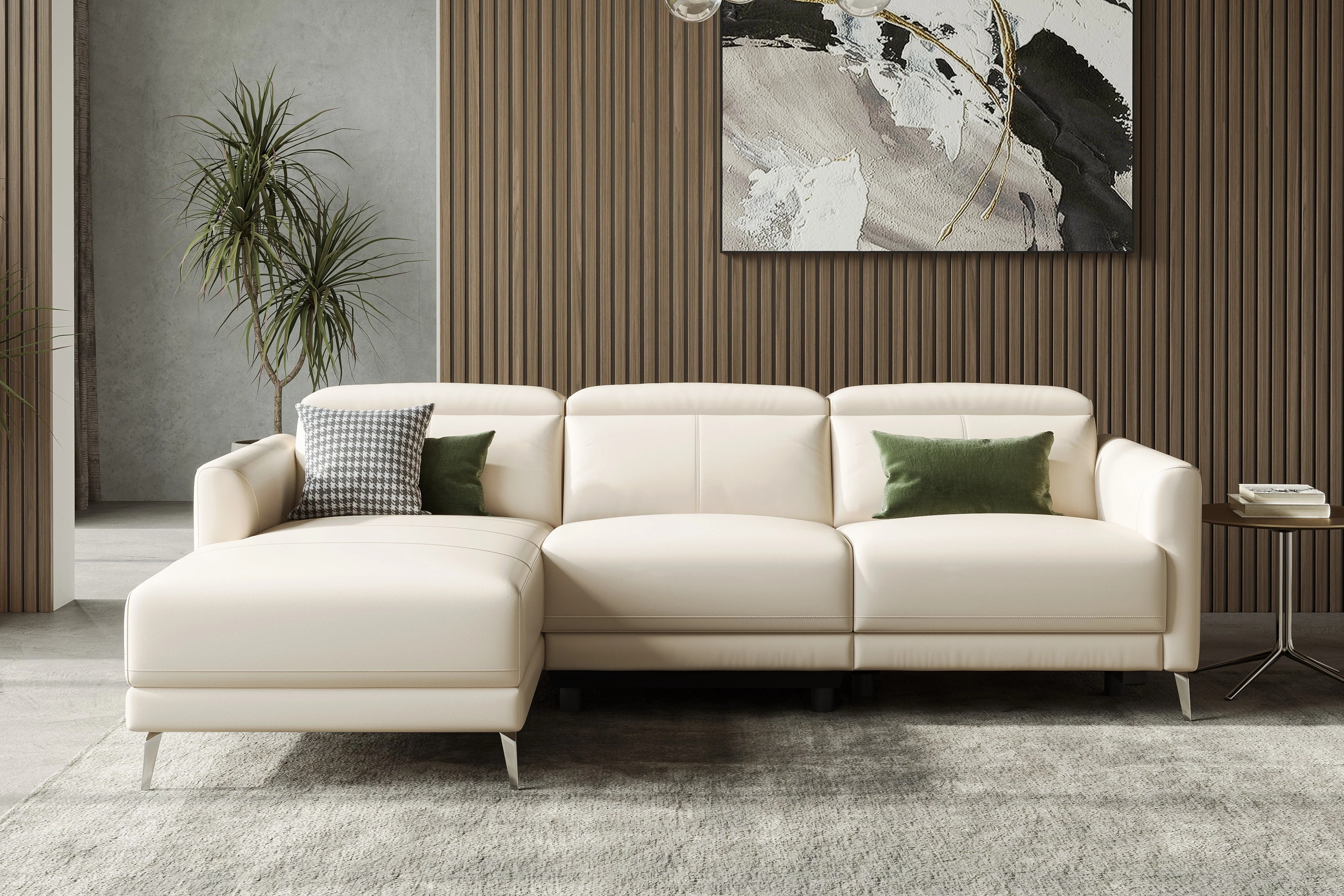 Andria Leather Reclining Sectional Lounge - Image 91