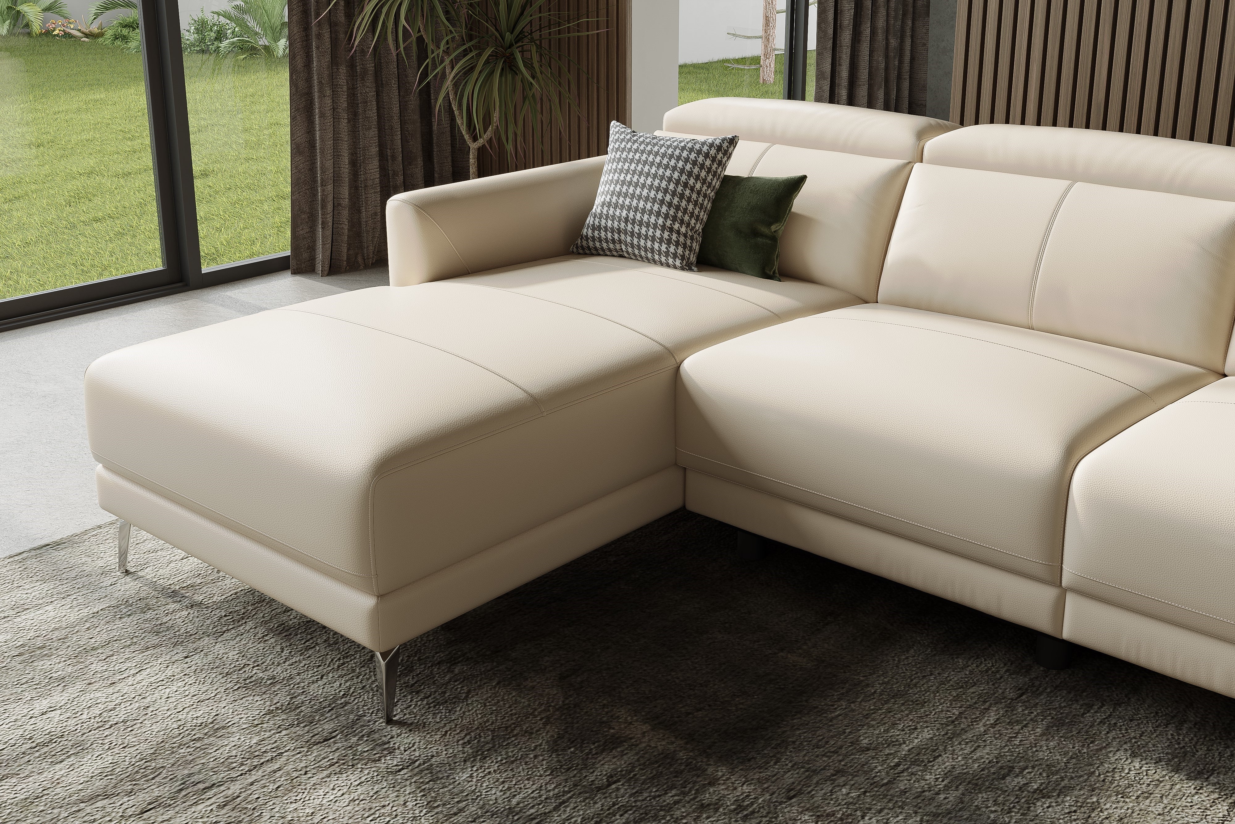 Andria Leather Reclining Sectional Lounge - Image 93