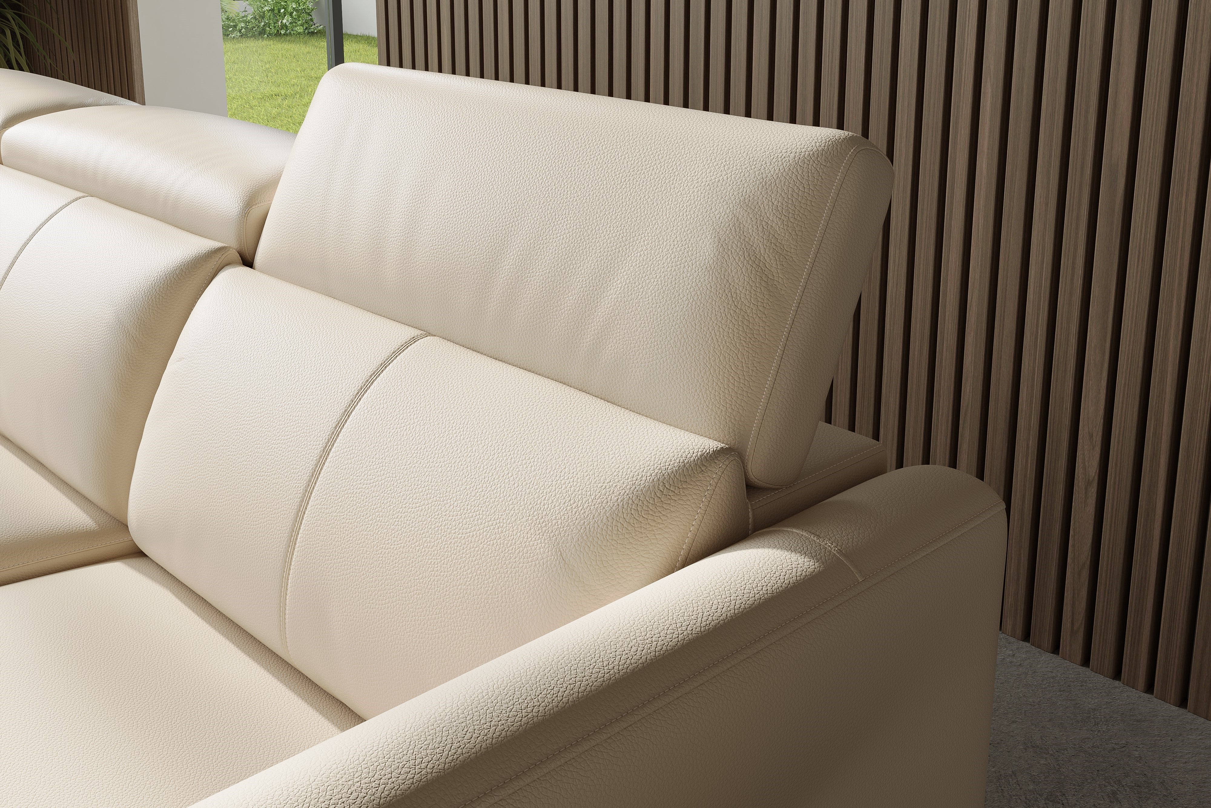 Andria Leather Reclining Sectional Lounge - Image 95