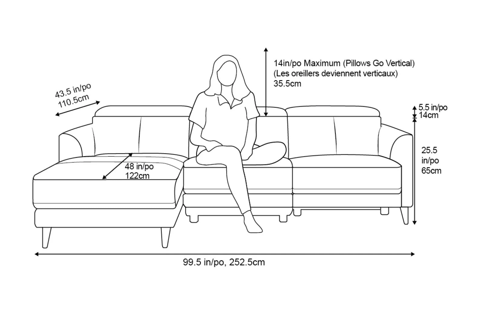 Andria Leather Reclining Sectional Lounge - Image 99