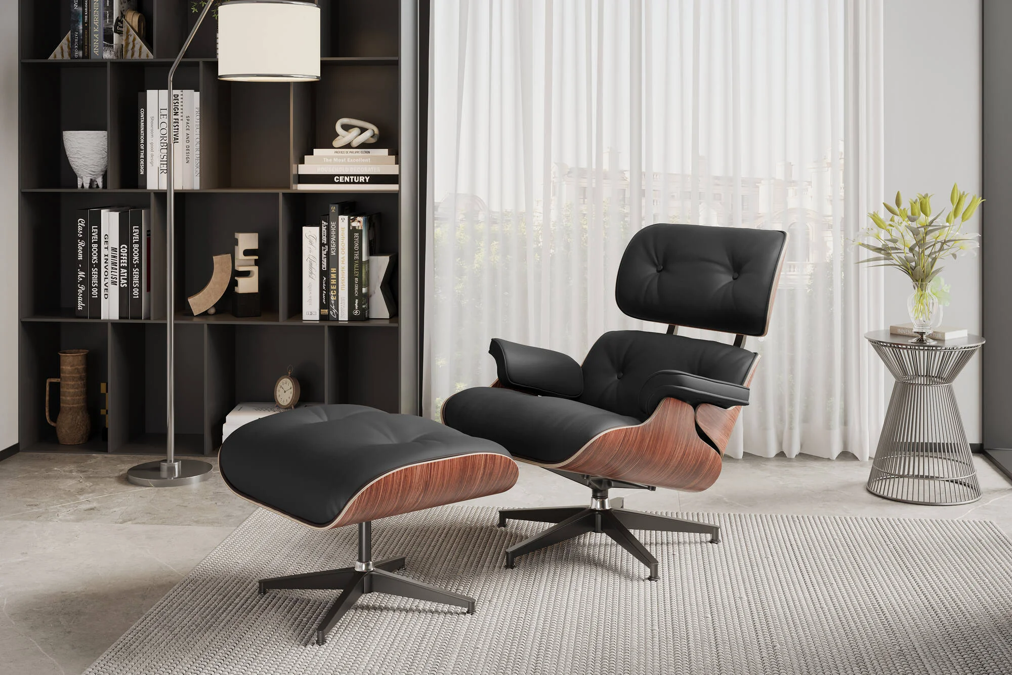 Armoni Leather Chair & Ottoman - Image 13