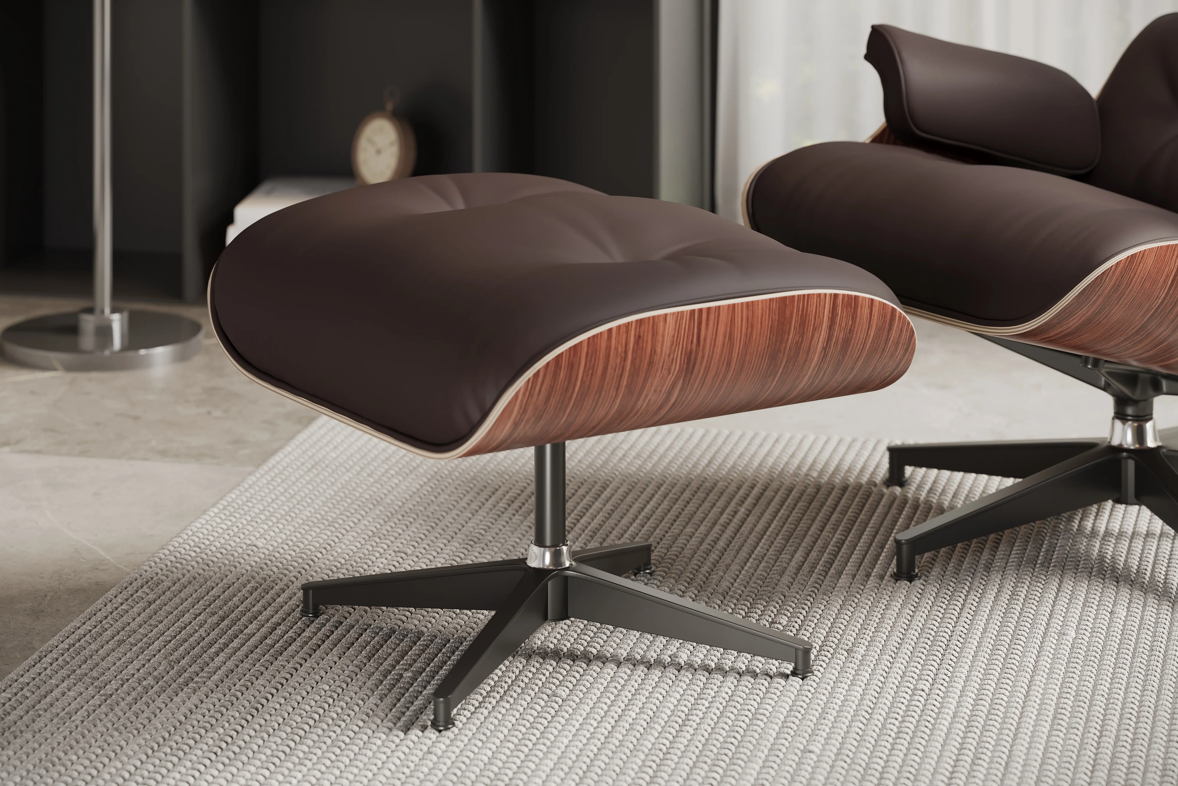 Armoni Leather Chair & Ottoman - Image 17
