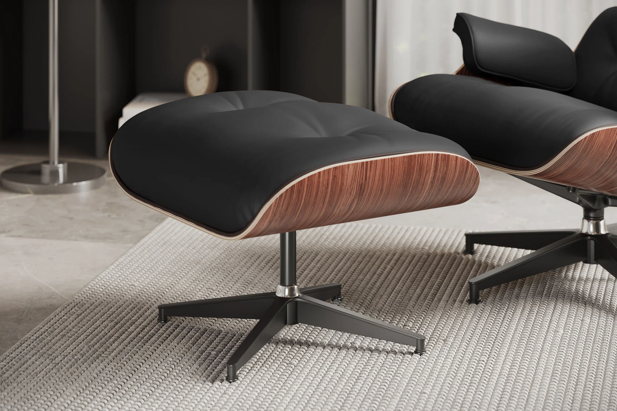 Armoni Leather Chair & Ottoman - Image 5